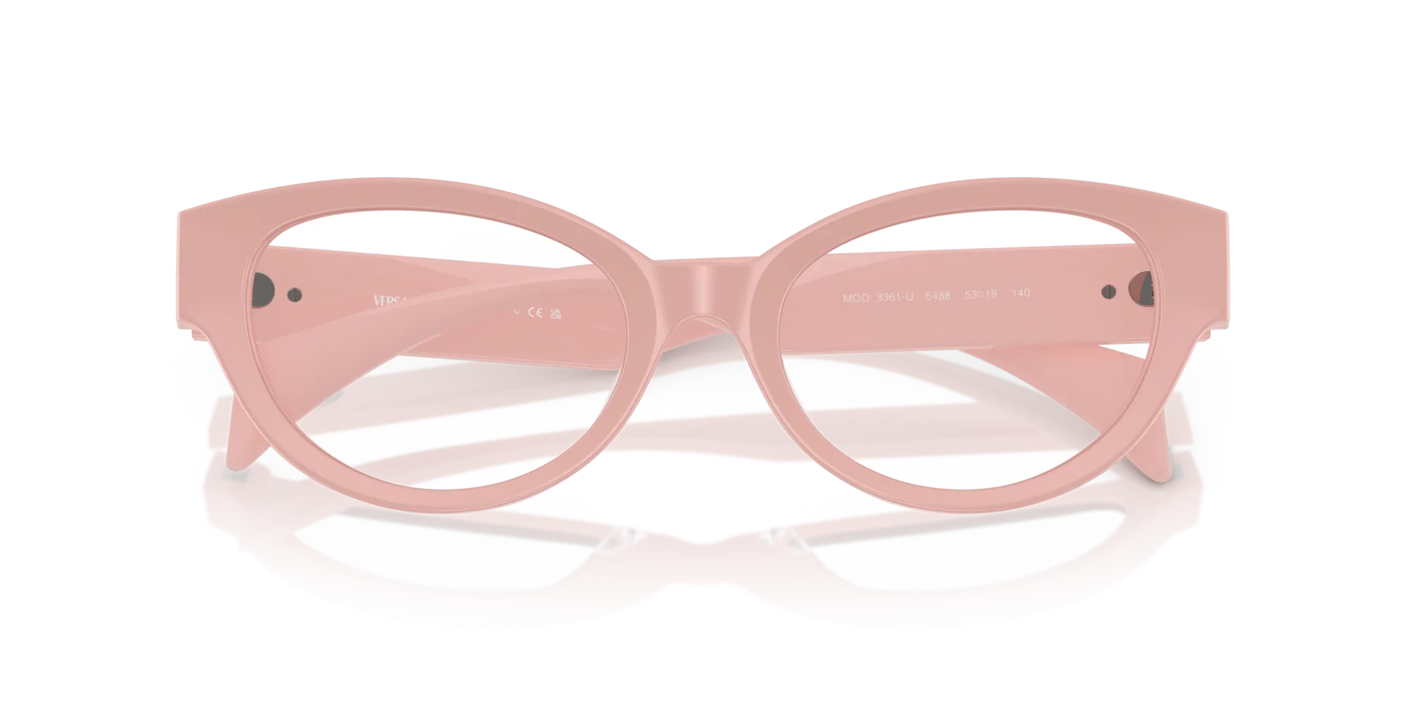 Versace VE3361U 5488 Montature da vista Acetato Rosa Trasparente Cat Eye Normale - immagine 2