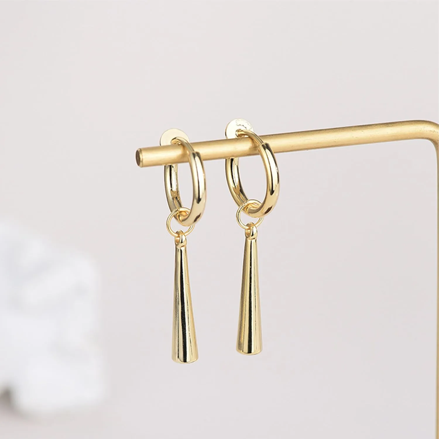 YSJCHEBS 3 Orecchini Singoli, 1 Paio di Orecchini con Nappe Lunghe Dorate, Orecchini Anime, Orecchini d'oro, Orecchini di Moda, Orecchini da Donna, Orecchini da Uomo - immagine 3