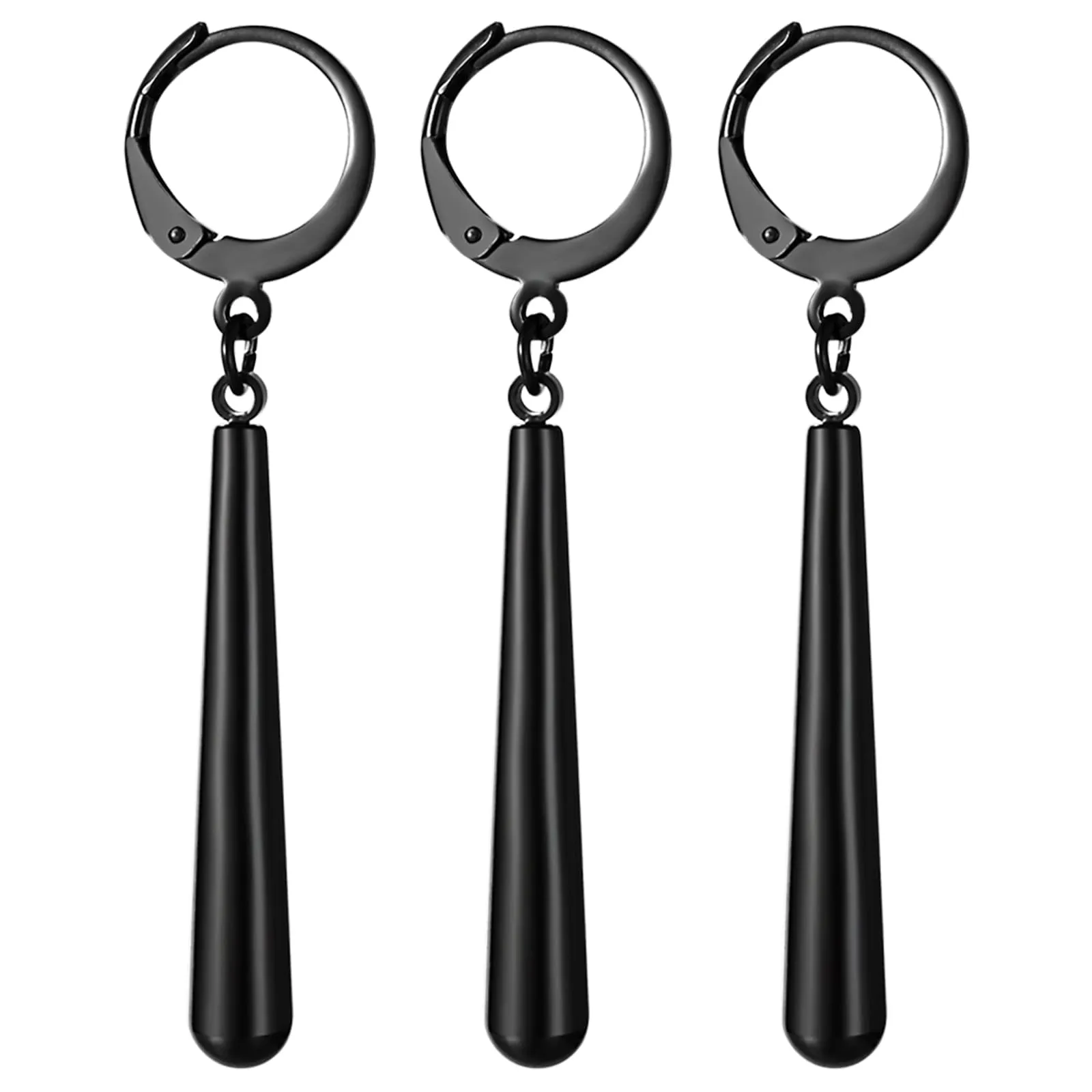 JewelryWe One Piece orecchini da uomo in acciaio inox Roronoa Zoro orecchini a cerchio Huggie orecchini clip on orecchini pendenti anime cosplay gioielli per gli amanti degli anime di Lorenor Zorro - immagine 1