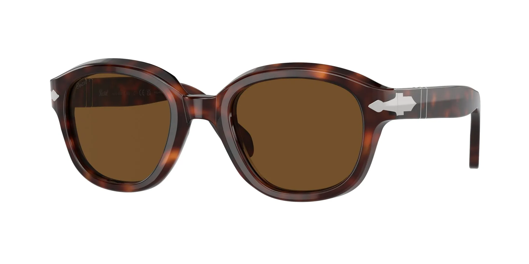Persol PO0060S 24/57 Occhiali da sole Acetato Tartaruga Pantos Polarizzata - immagine 1