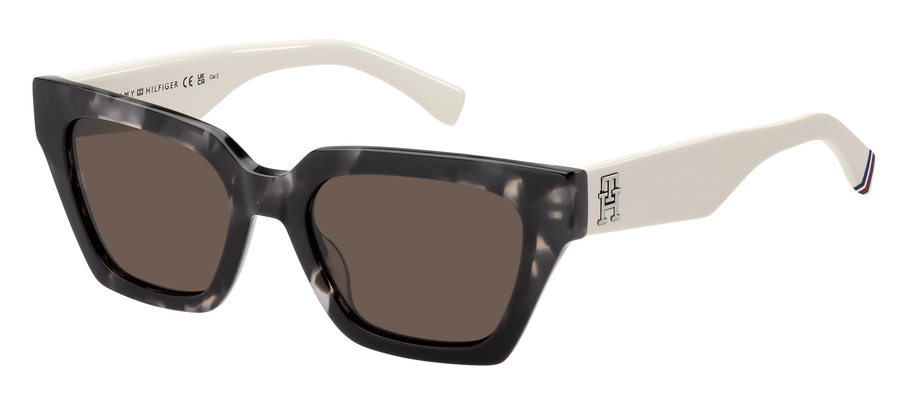 Tommy Hilfiger TH 2101/S TCB/70 Occhiali da sole Acetato Havana Marrone Geometrica - immagine 1