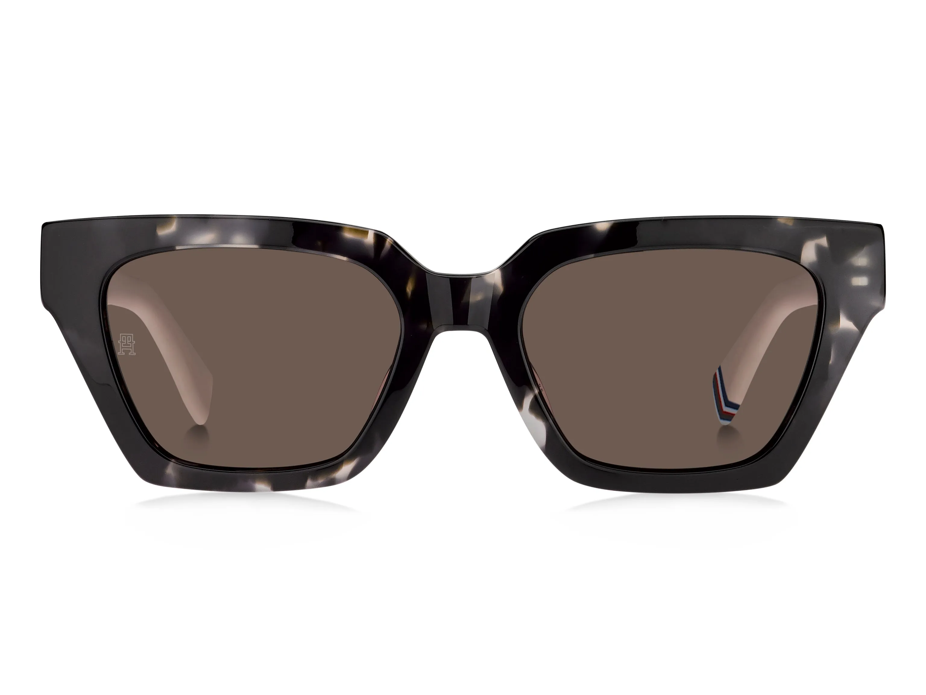 Tommy Hilfiger TH 2101/S TCB/70 Occhiali da sole Acetato Havana Marrone Geometrica - immagine 2