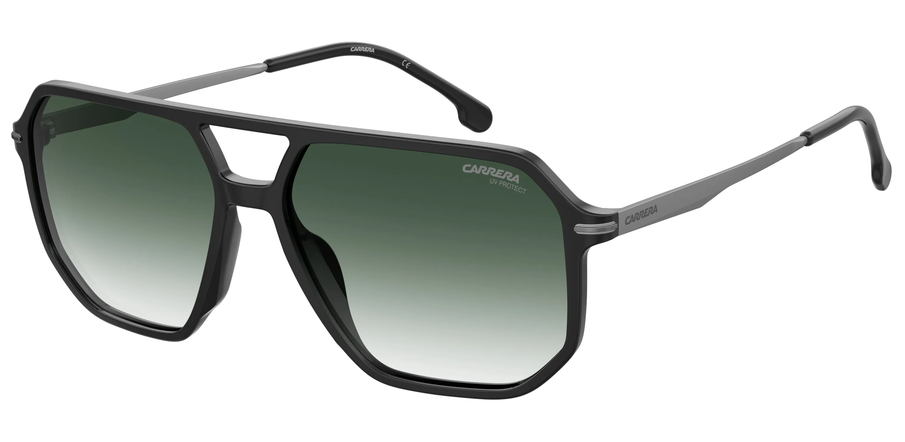 Carrera CARRERA 324/S 08A/WJ Occhiali da sole Acetato Nero Grigio Geometrica Polarizzata Sfumato - immagine 1