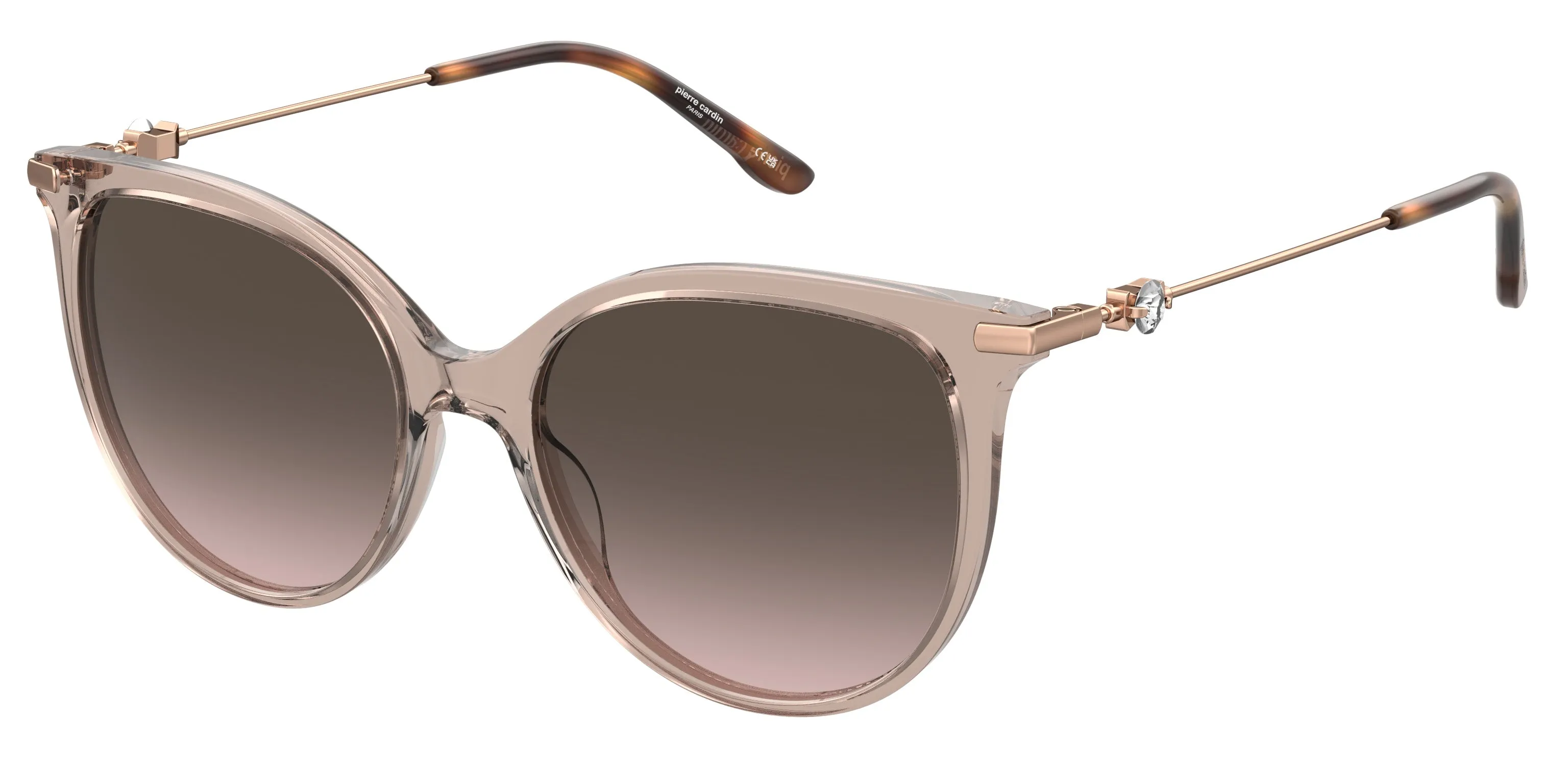 Pierre Cardin P.C. 8528/S 35J/HA Occhiali da sole Acetato Rosa Marrone Farfalla Normale Sfumato - immagine 1