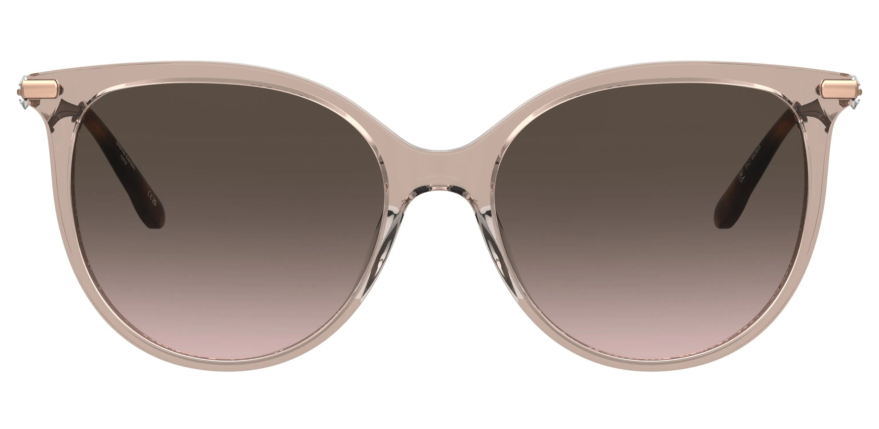 Pierre Cardin P.C. 8528/S 35J/HA Occhiali da sole Acetato Rosa Marrone Farfalla Normale Sfumato - immagine 2