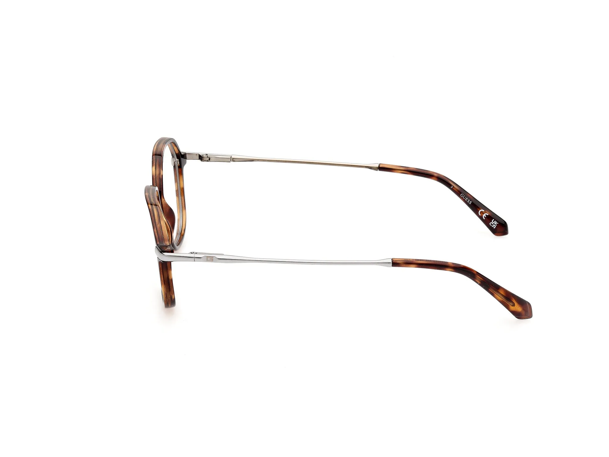 Guess GU50098 52 Montature da vista Iniettato Havana Rotonda Normale - immagine 2