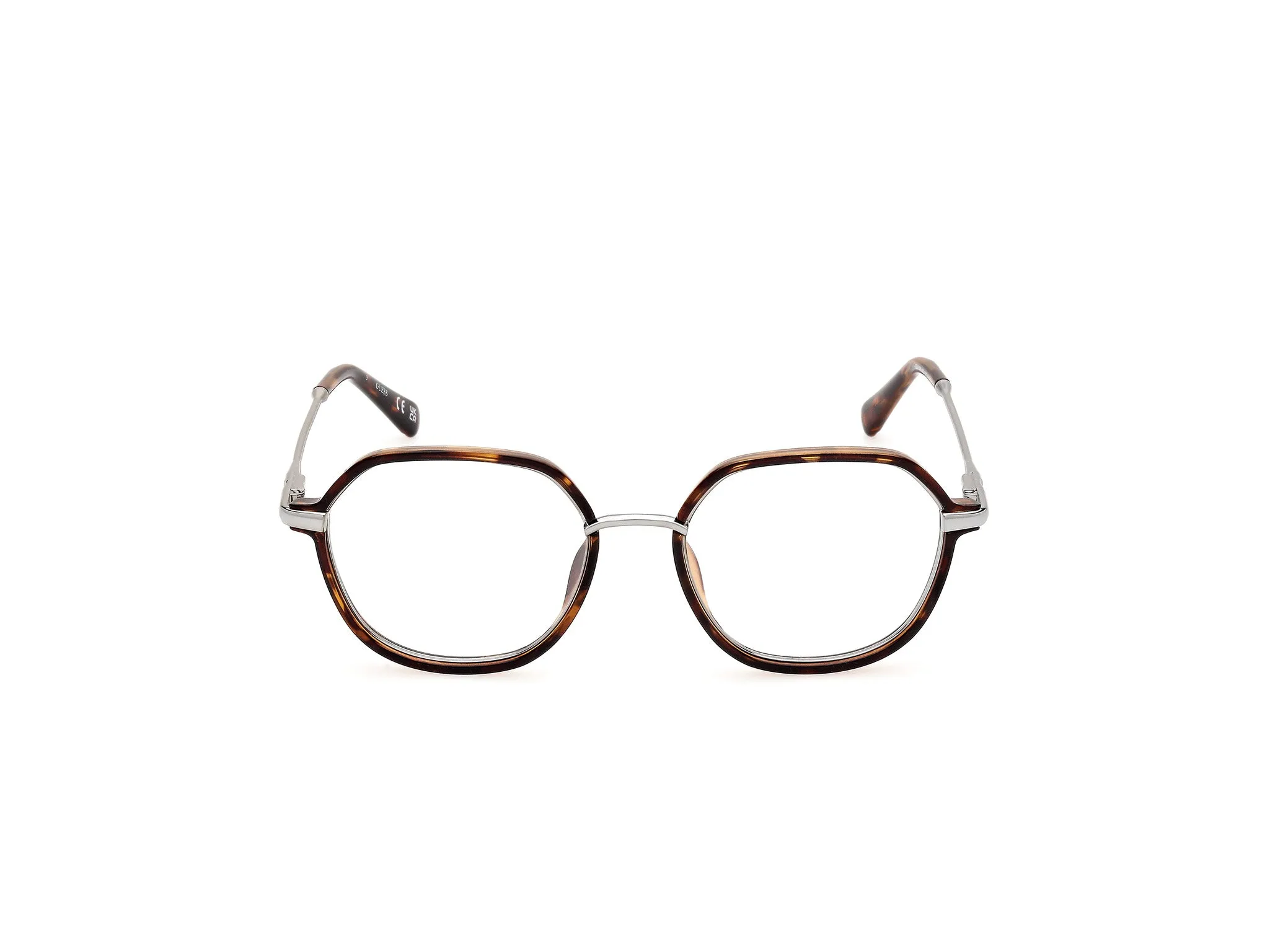 Guess GU50098 52 Montature da vista Iniettato Havana Rotonda Normale - immagine 3