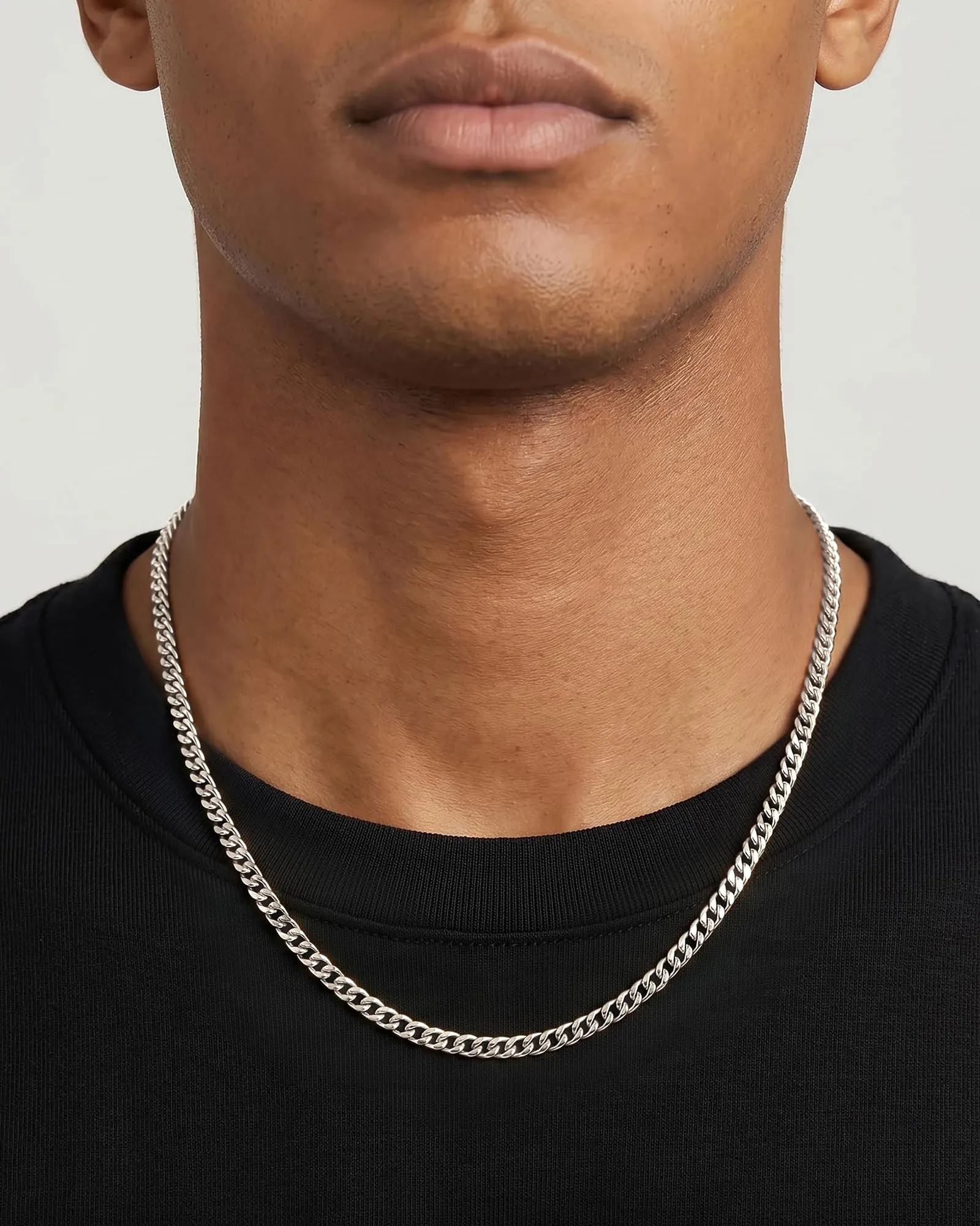ZHESHY Collana Uomo Acciaio Inossidabile 18K Oro Argento Catena Di Cuban Chain Venezia Scatola Corda Ritorta Collane Gioielli Regalo Uomo E Donna Larghezza 3/4/5/5.5/6mm Lunghezza 46-61cm - immagine 9