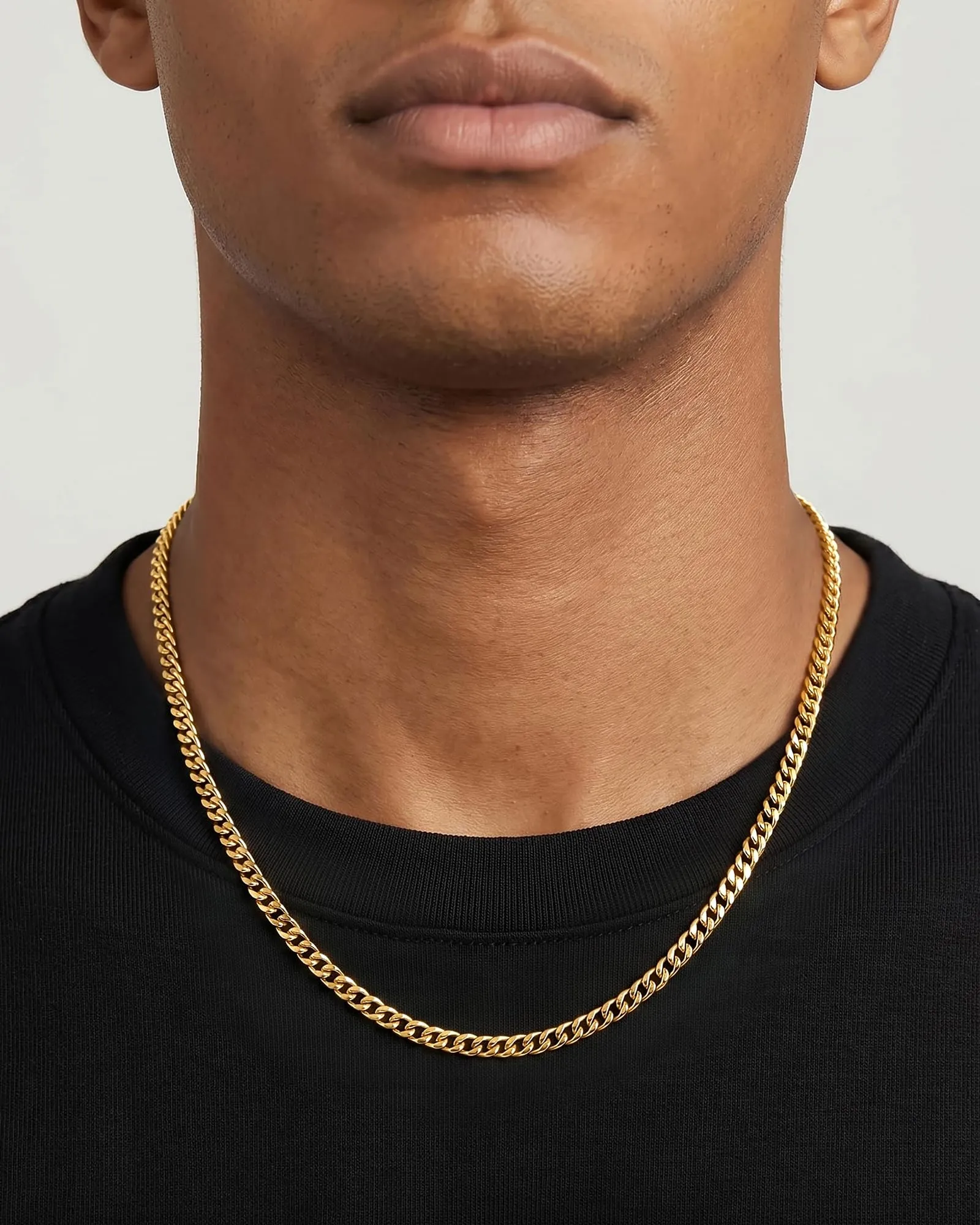 ZHESHY Collana Uomo Acciaio Inossidabile 18K Oro Argento Catena Di Cuban Chain Venezia Scatola Corda Ritorta Collane Gioielli Regalo Uomo E Donna Larghezza 3/4/5/5.5/6mm Lunghezza 46-61cm - immagine 9