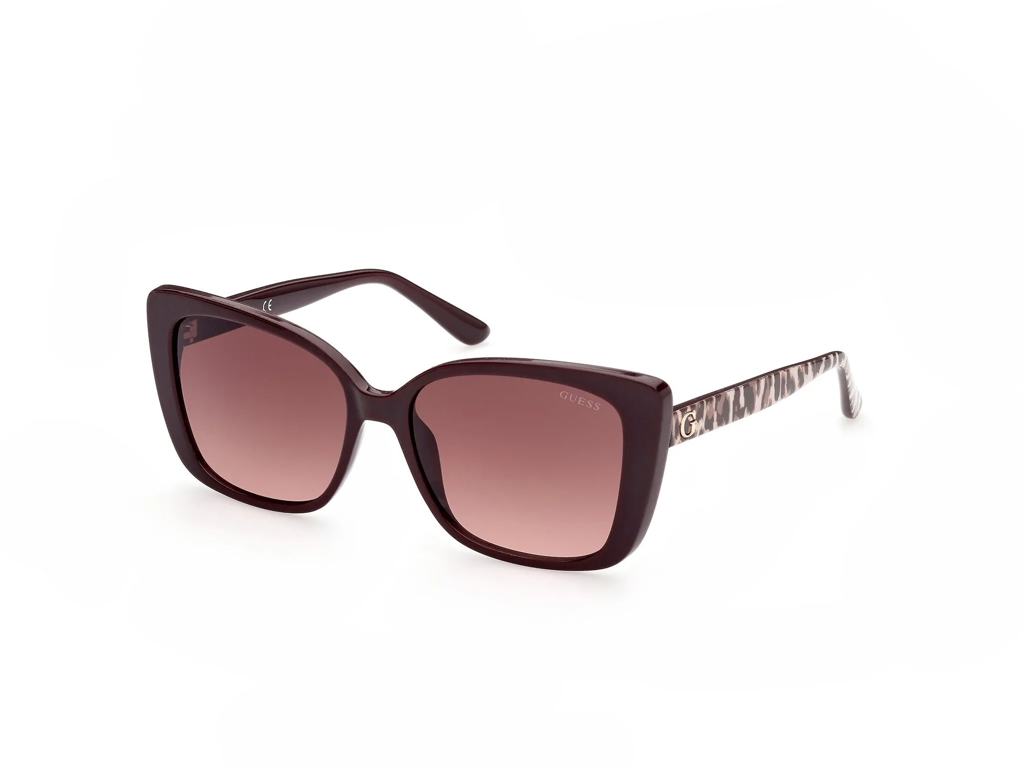 Guess GU7829 69F Occhiali da sole Iniettato Bordeaux Marrone Squadrata Normale Sfumato - immagine 1