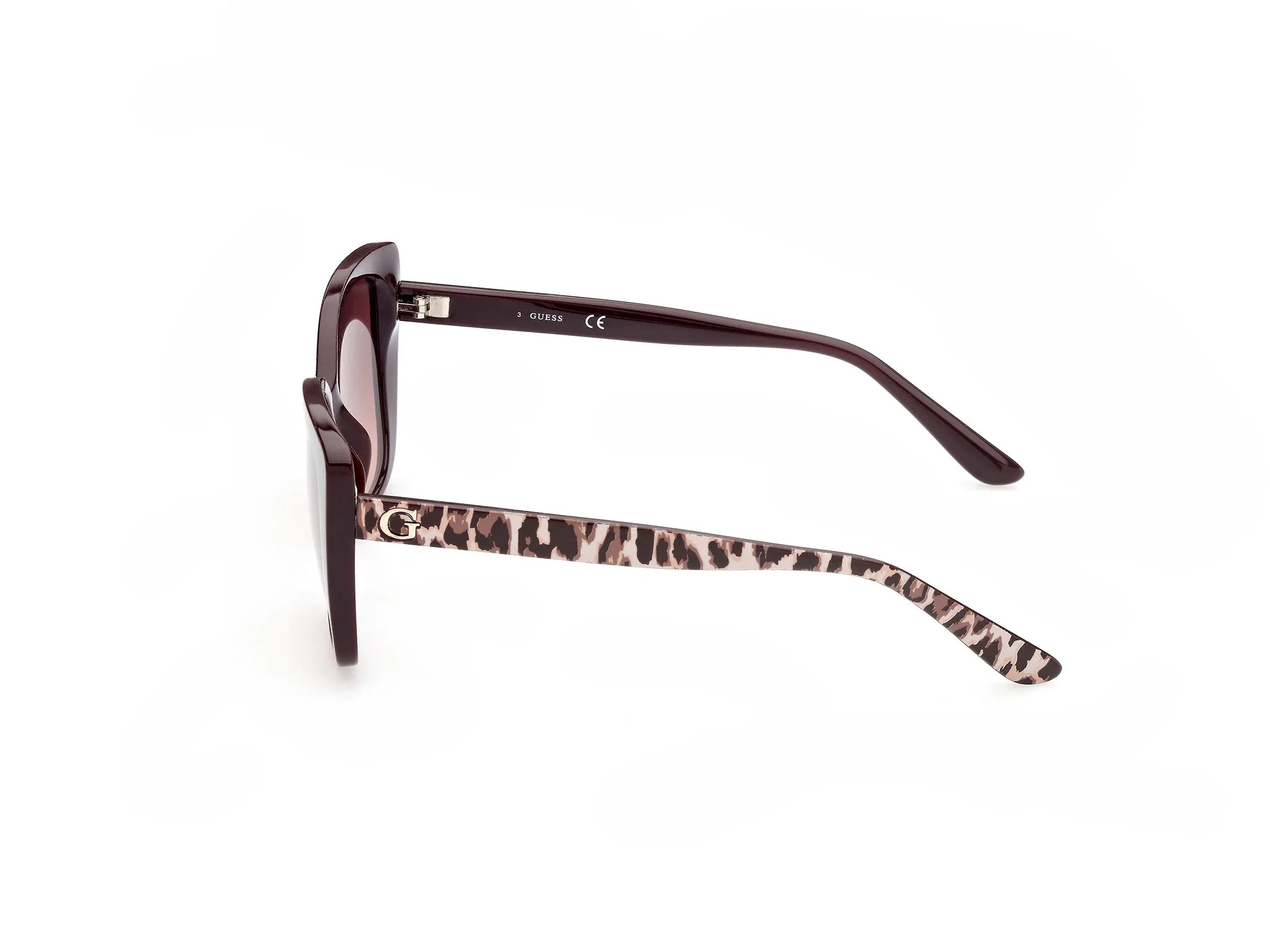 Guess GU7829 69F Occhiali da sole Iniettato Bordeaux Marrone Squadrata Normale Sfumato - immagine 2