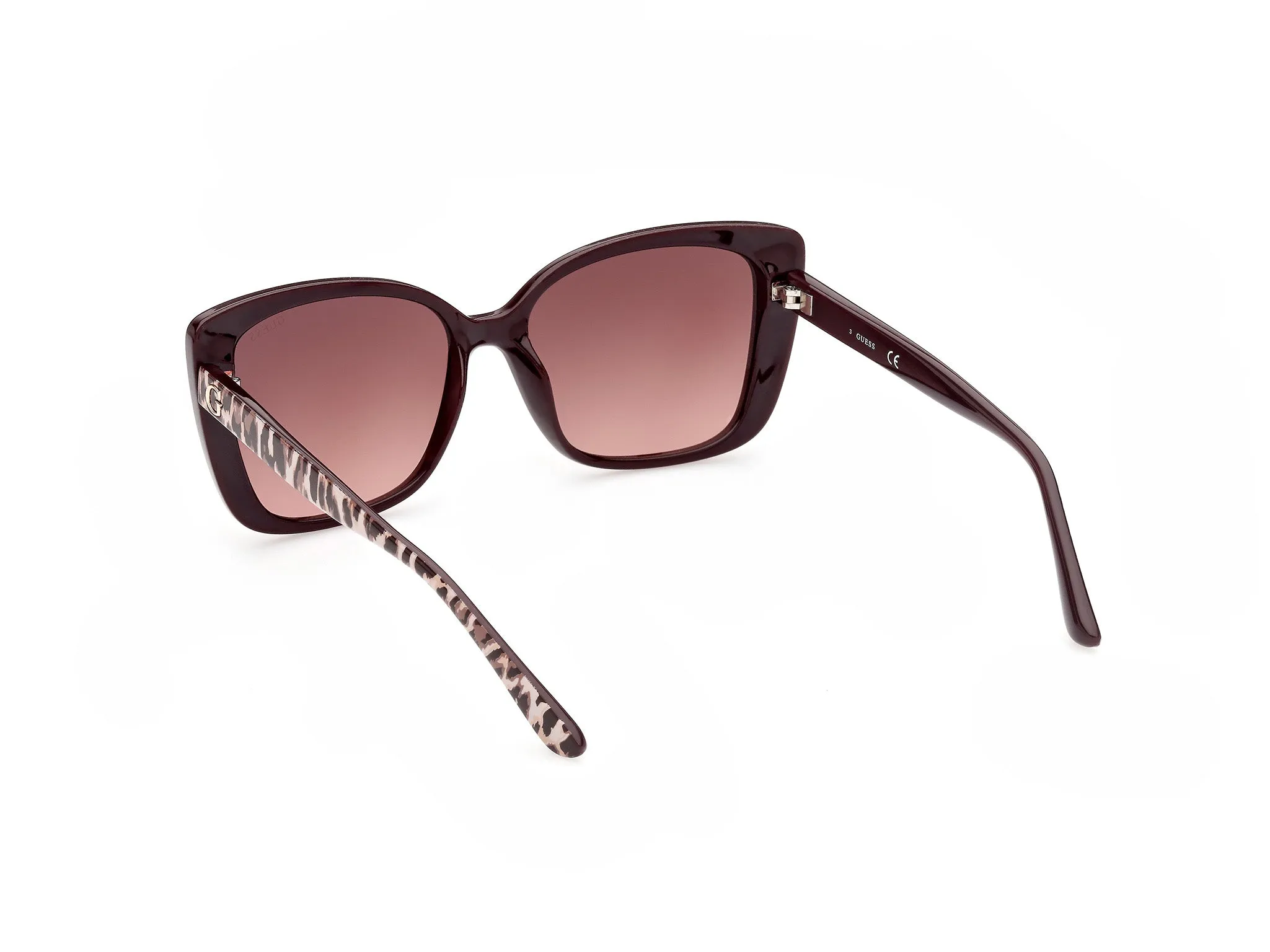 Guess GU7829 69F Occhiali da sole Iniettato Bordeaux Marrone Squadrata Normale Sfumato - immagine 4