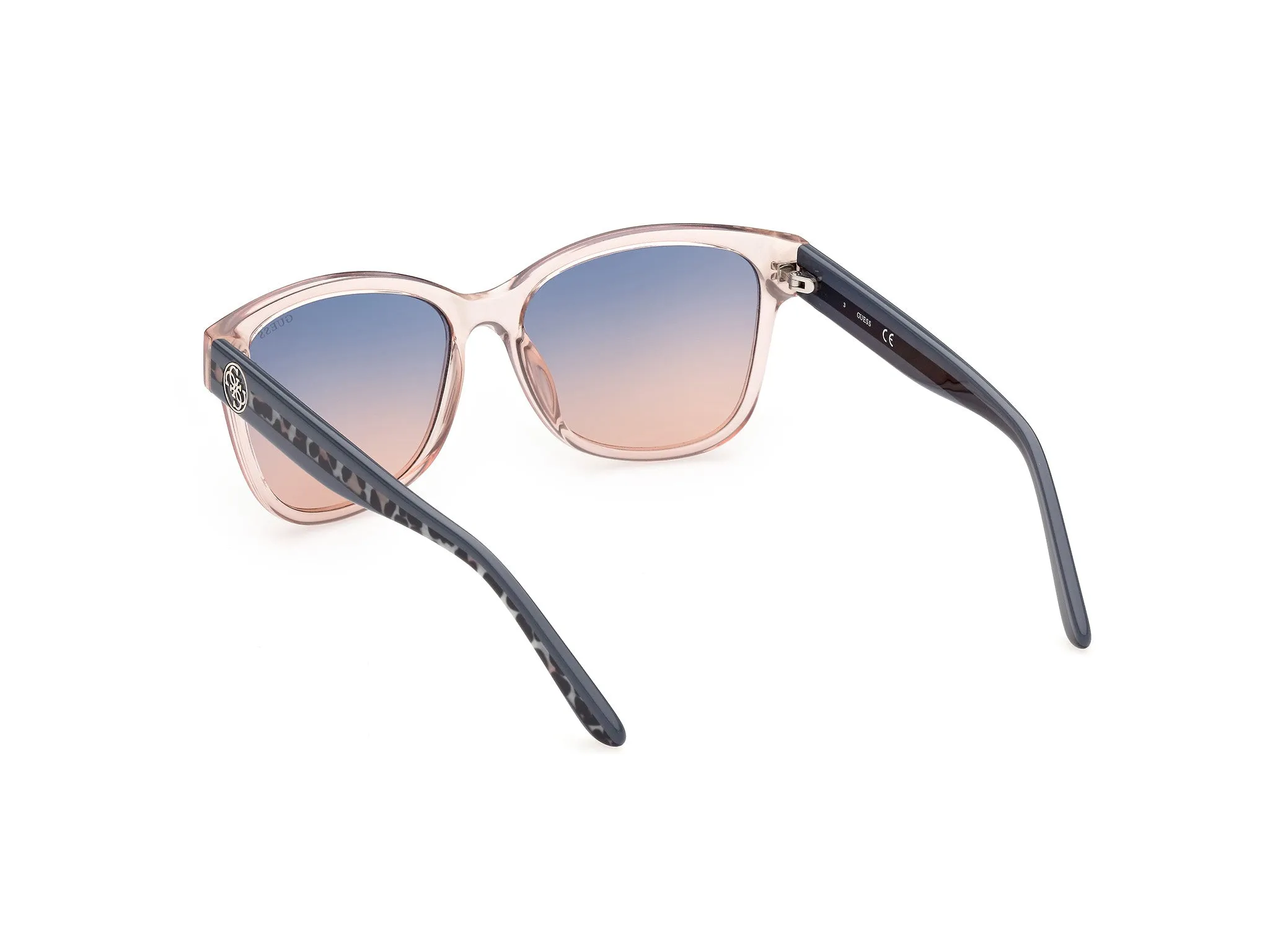 Guess GU7823 57W Occhiali da sole Iniettato Beige Blu Squadrata Normale Sfumato - immagine 4