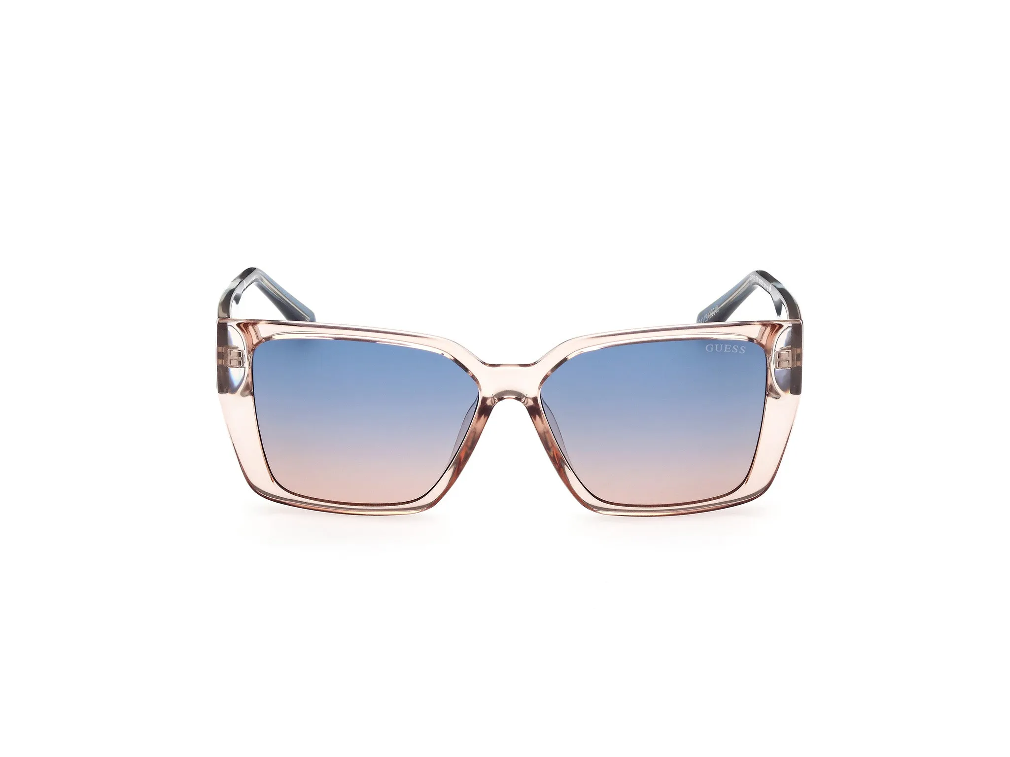 Guess GU7818 57W Occhiali da sole Iniettato Beige Blu Squadrata Normale Sfumato - immagine 3