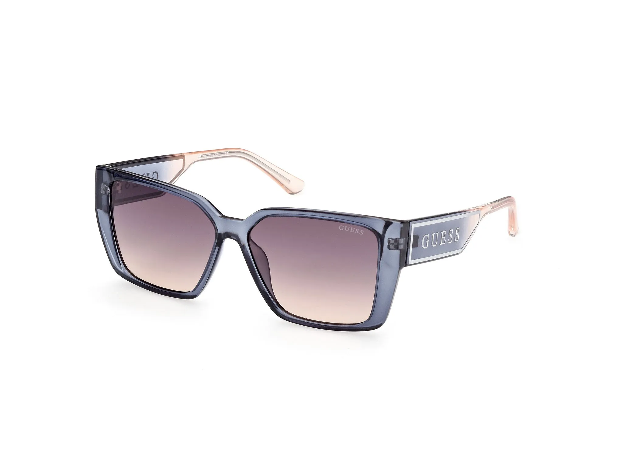 Guess GU7818 92B Occhiali da sole Iniettato Blu Fumo Squadrata Normale Sfumato - immagine 1