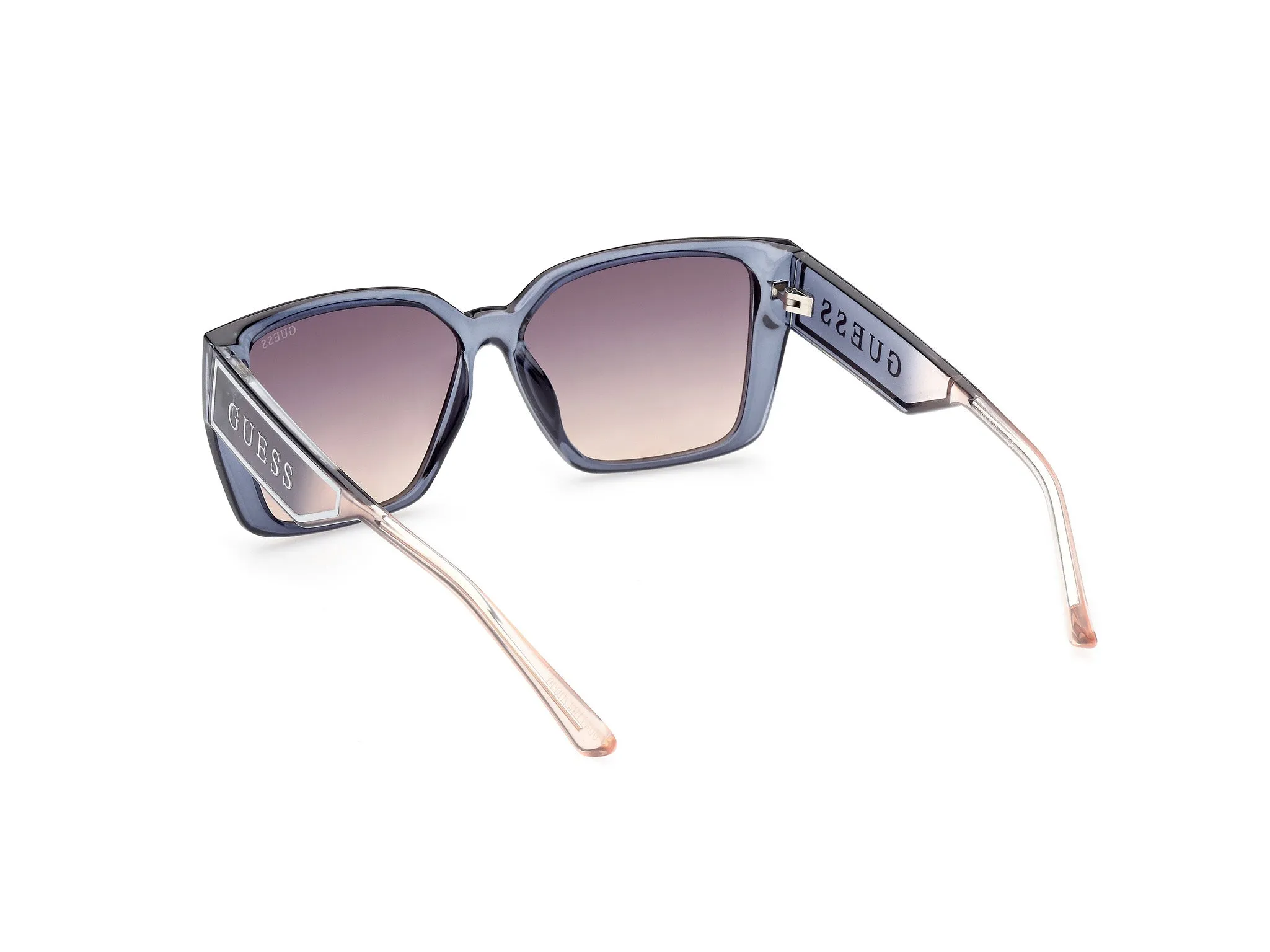 Guess GU7818 92B Occhiali da sole Iniettato Blu Fumo Squadrata Normale Sfumato - immagine 4