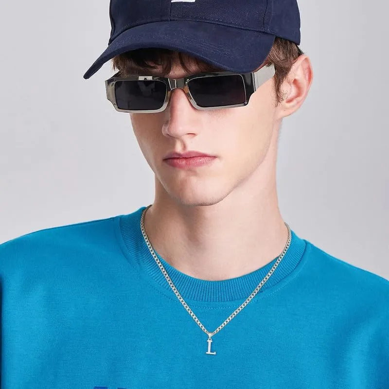 SEFORICO Collana con iniziale da uomo, collana personalizzata per fidanzato, fratello, figlio, regalo di compleanno per uomini, collane a catena cubana per ragazzi e uomini, gioielli da 4 mm e 50 cm - immagine 4
