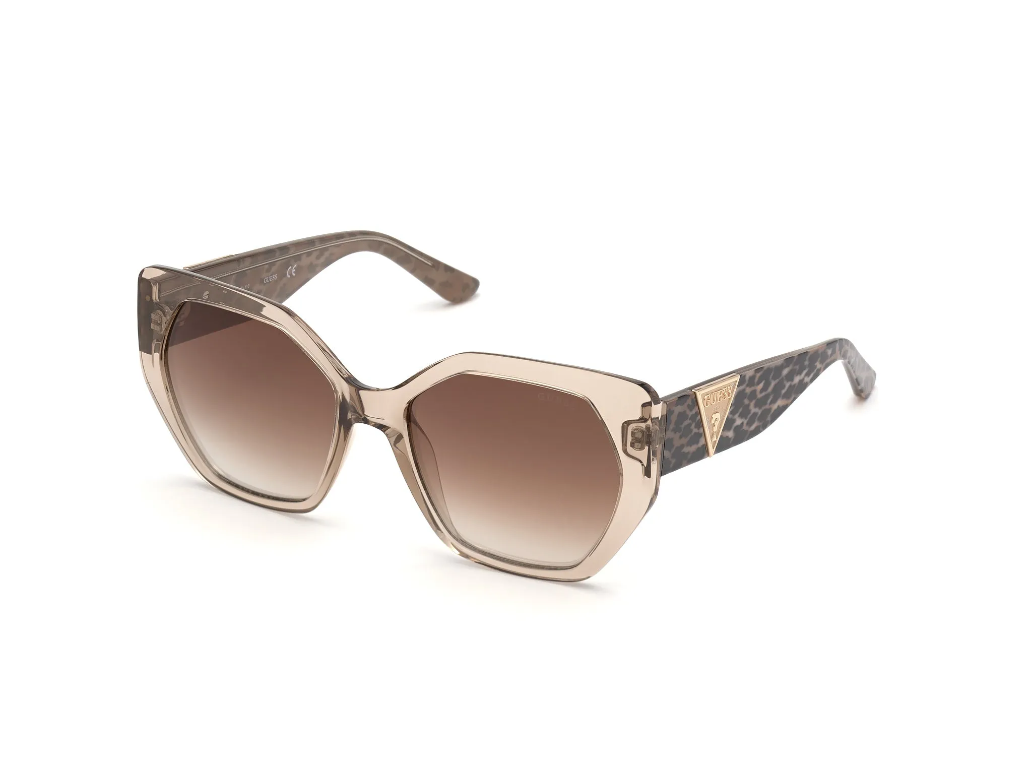 Guess GU7741 57G Occhiali da sole Iniettato Beige Marrone Geometrica Normale Specchiato - immagine 1