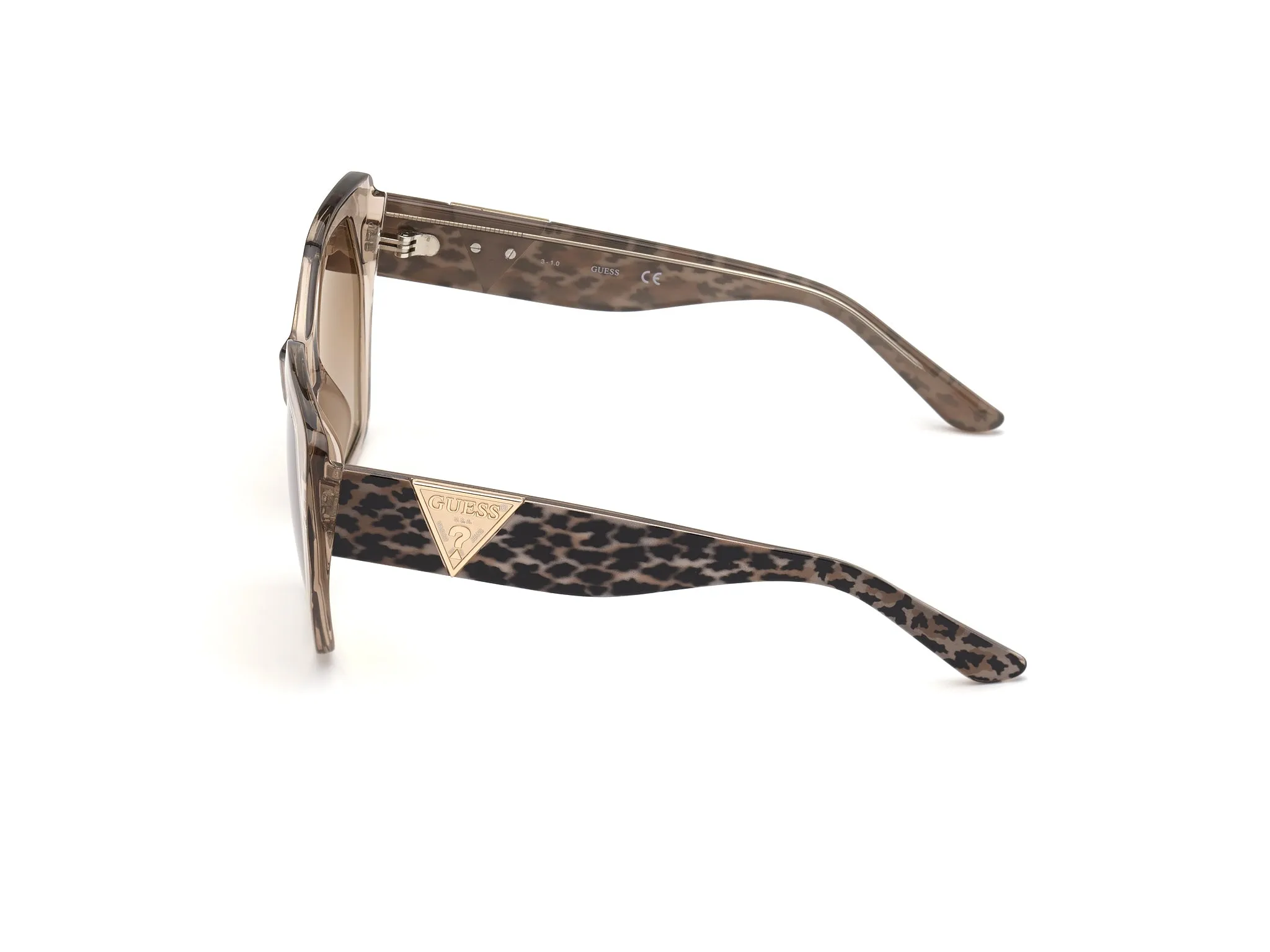 Guess GU7741 57G Occhiali da sole Iniettato Beige Marrone Geometrica Normale Specchiato - immagine 2