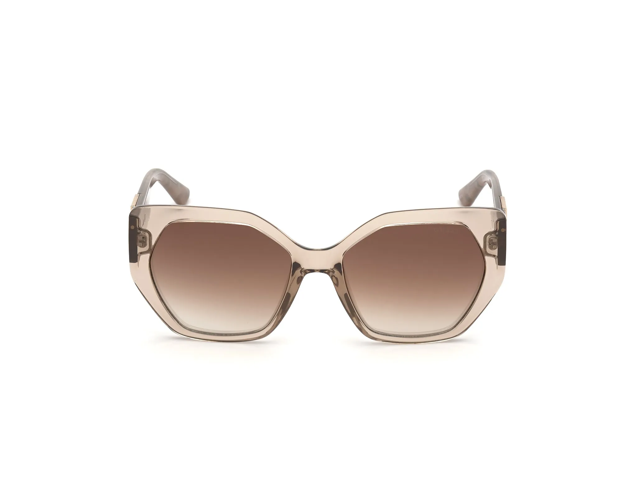 Guess GU7741 57G Occhiali da sole Iniettato Beige Marrone Geometrica Normale Specchiato - immagine 3