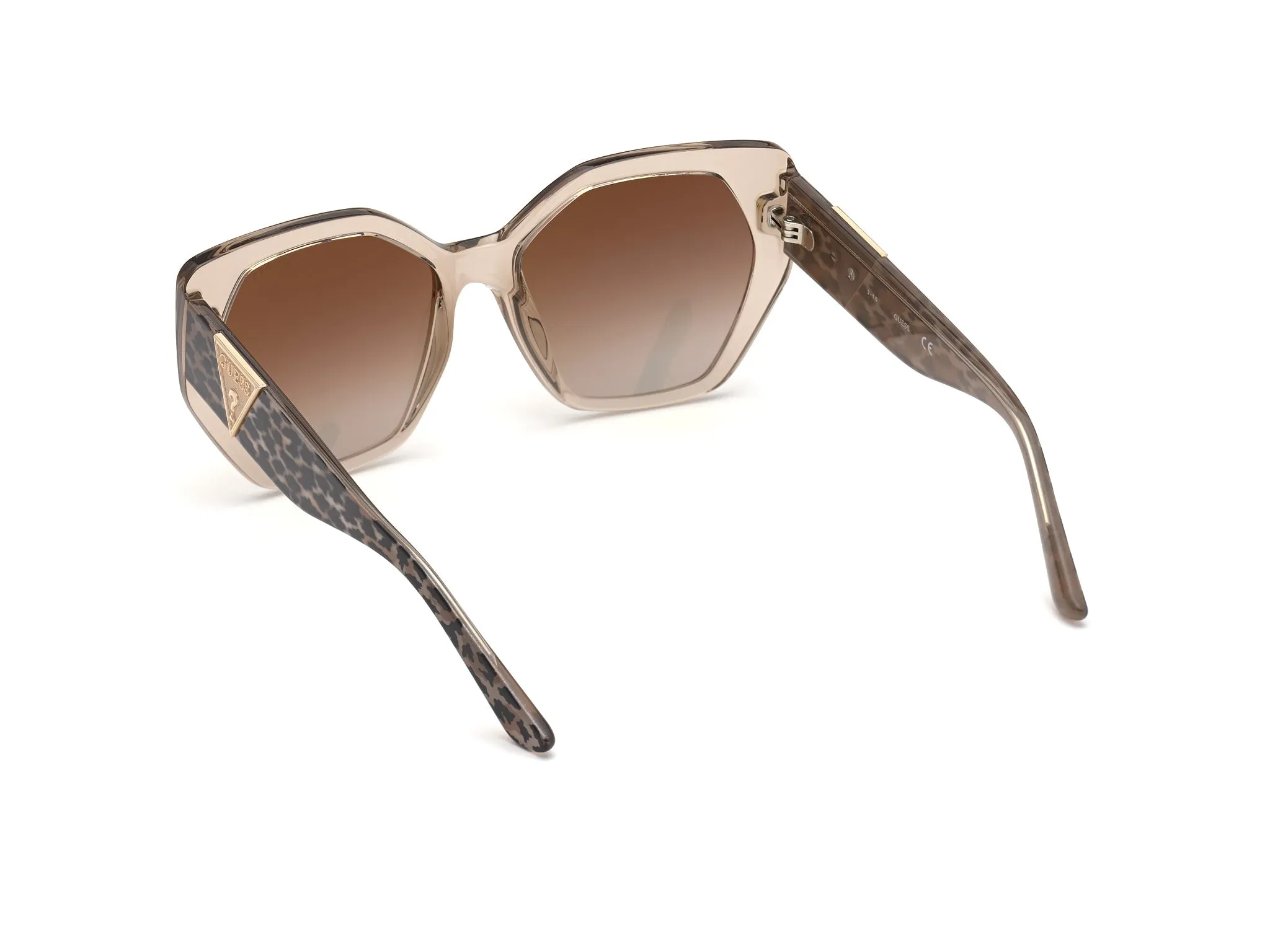 Guess GU7741 57G Occhiali da sole Iniettato Beige Marrone Geometrica Normale Specchiato - immagine 4