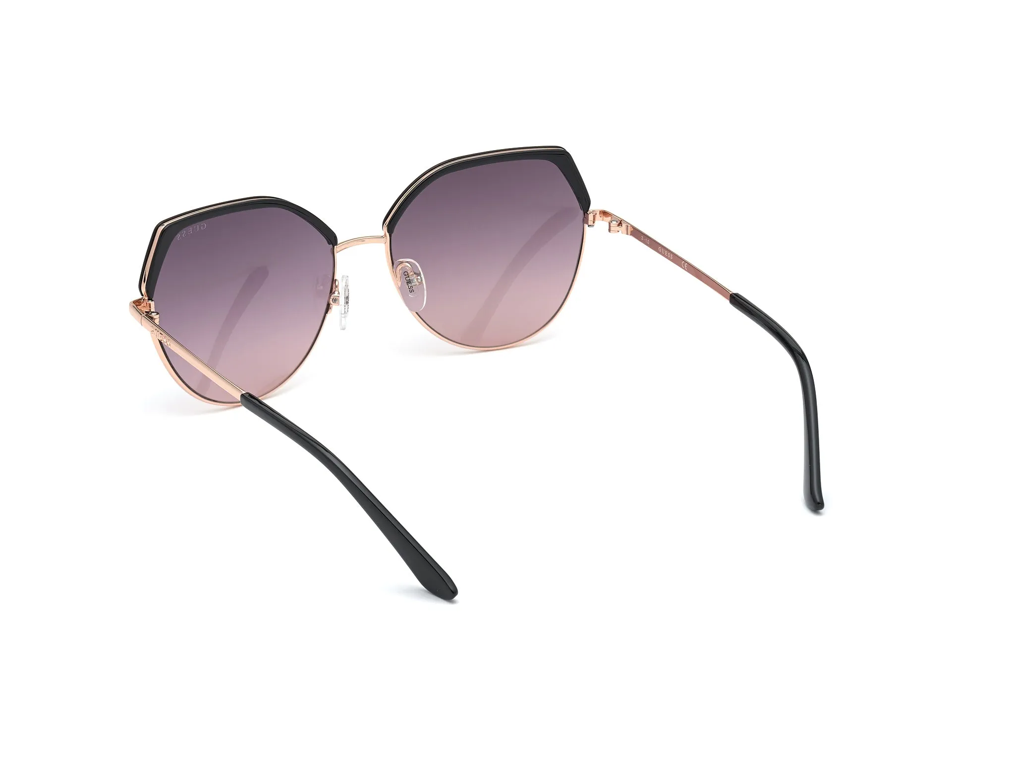 Guess GU7736 01U Occhiali da sole Metallo Nero Bordeaux Geometrica Normale Specchiato - immagine 4