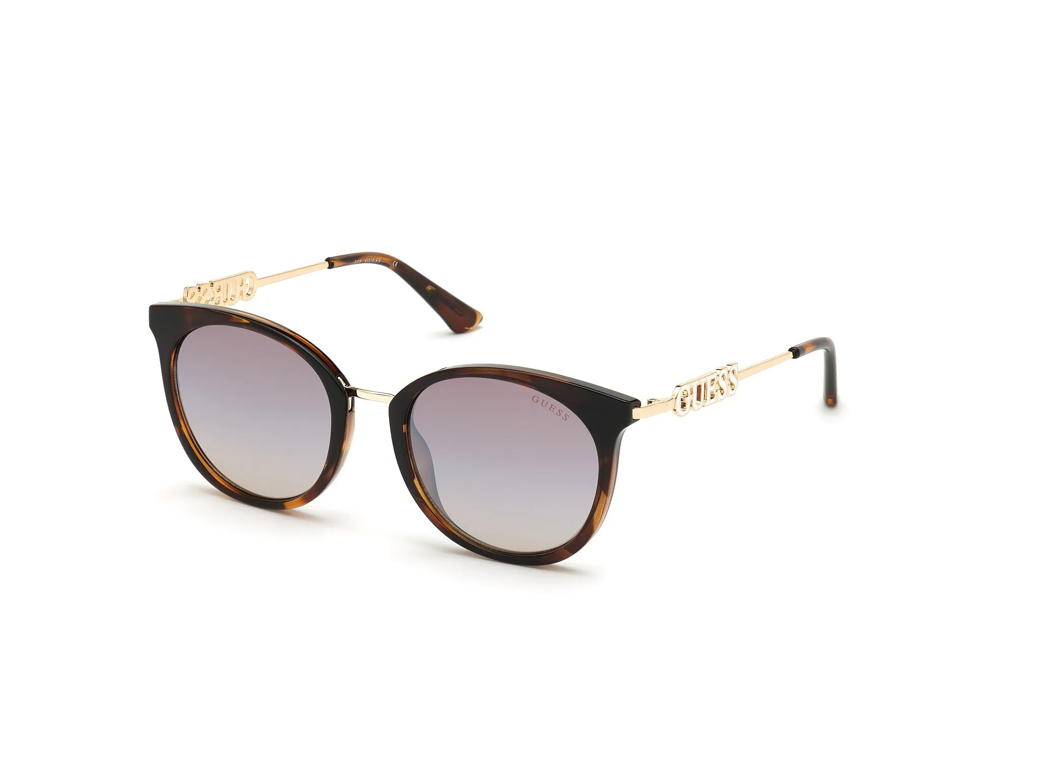 Guess GU7645 52G Occhiali da sole Iniettato Rotonda Normale Specchiato - immagine 1