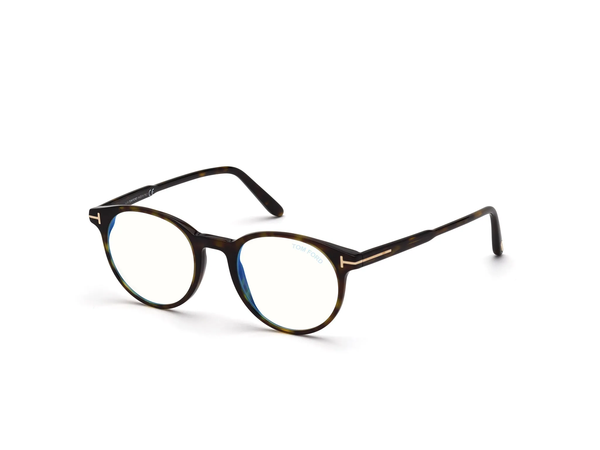 TOM FORD FT5695-B 52 Montature da vista Acetato Havana Rotonda Normale - immagine 1