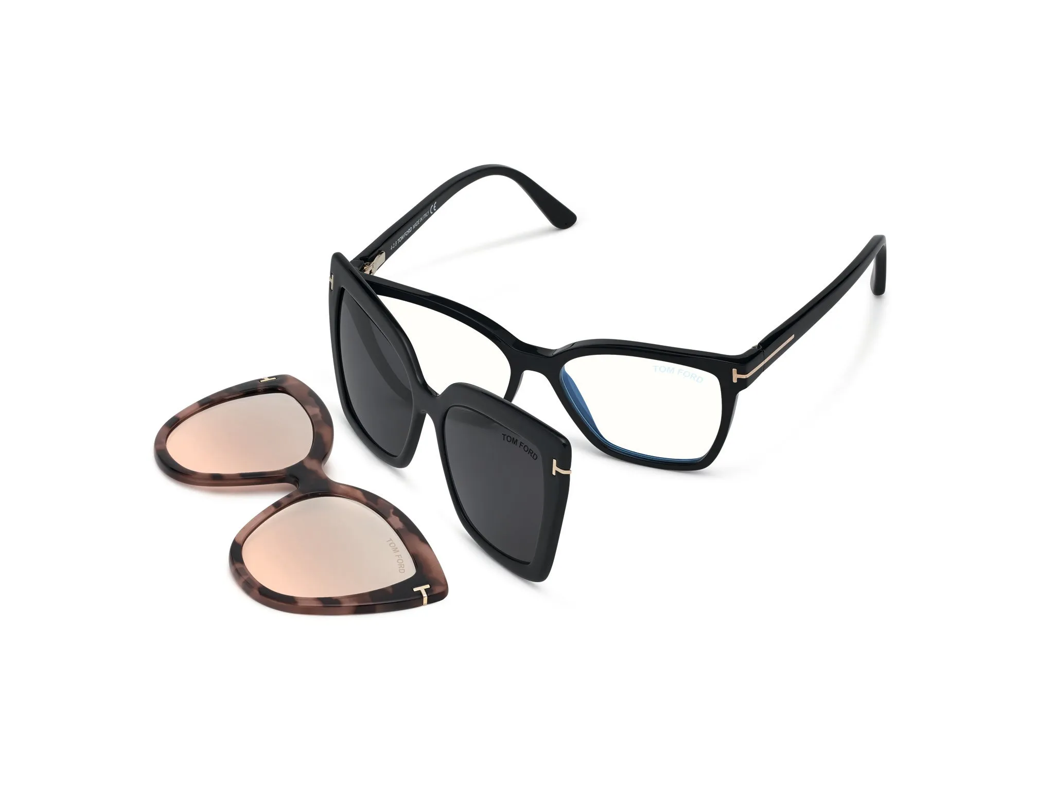 TOM FORD FT5641-B 1 Montature da vista Acetato Nero Farfalla Normale - immagine 1