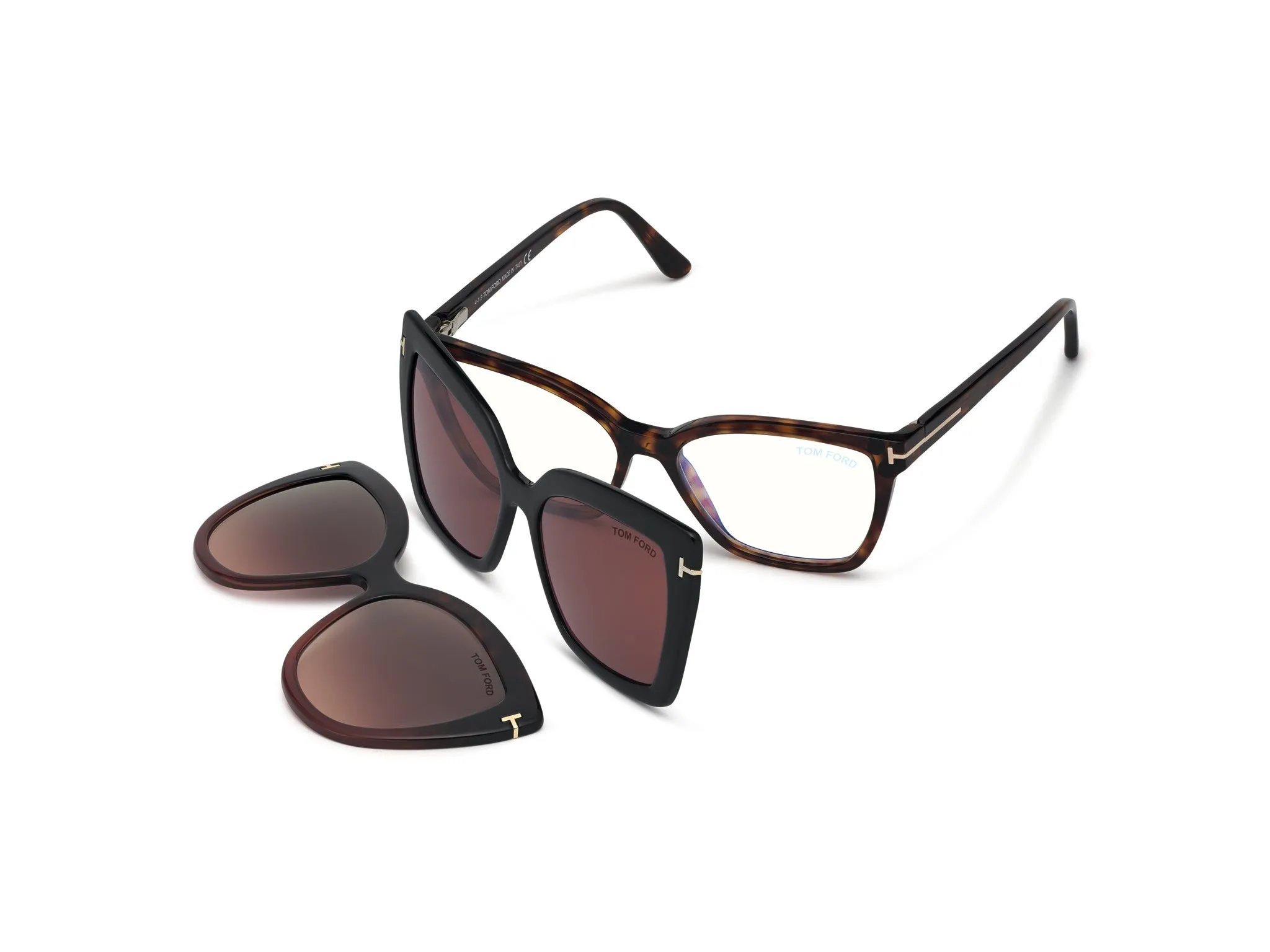 TOM FORD FT5641-B 54 Montature da vista Acetato Havana Farfalla Normale - immagine 1