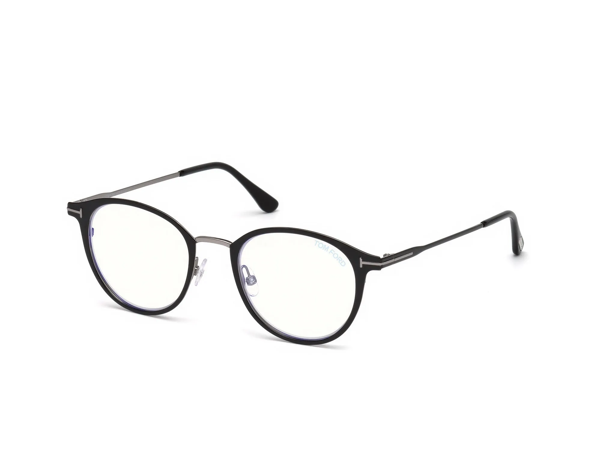 TOM FORD FT5528-B 1 Montature da vista Metallo Nero Rotonda Normale - immagine 1