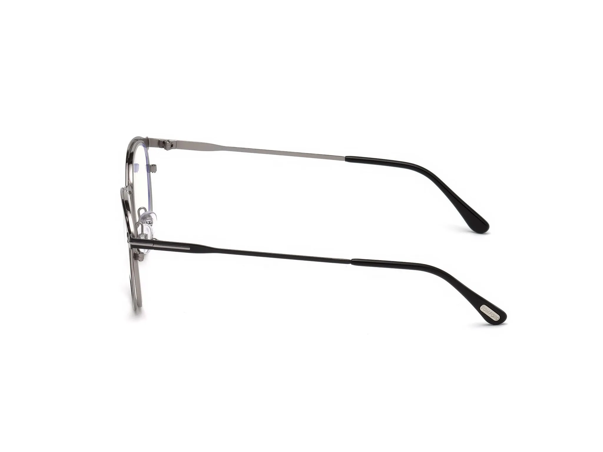TOM FORD FT5528-B 1 Montature da vista Metallo Nero Rotonda Normale - immagine 2