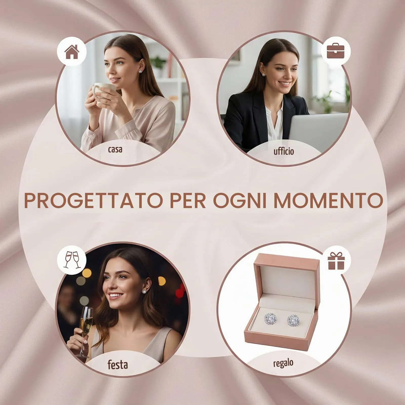 JYXNU 7Paia Orecchini Magnetici Uomo Donna, Senza Buco, Orecchini calamita in Acciaio Inossidabile, Orecchini Diamante, Stili Rotondi e Quadrati, Orecchinis Calamita per Uomo Donna Adolescente Regalo - immagine 6