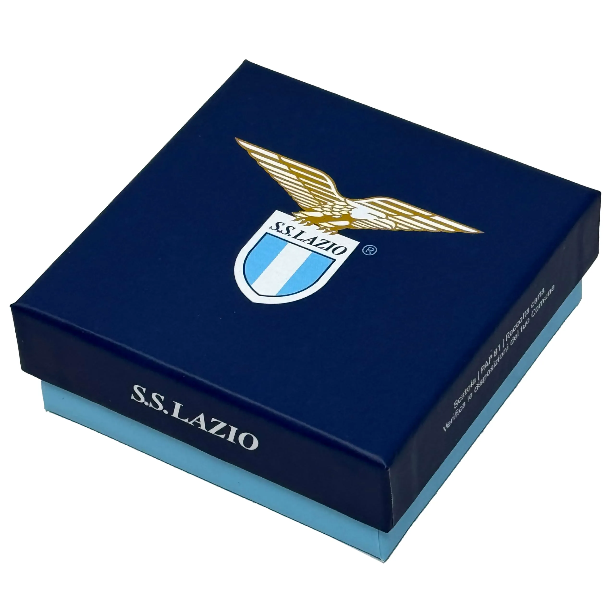 Clondo Collana Uomo Donna Lazio in Acciaio Inossidabile – Prodotto Ufficiale Calcio – Gioiello con Logo – Idea Regalo Elegante per Tifosi Biancoceleste – Ragazzo e Ragazza (Bar Necklace Steel Blue) - immagine 3