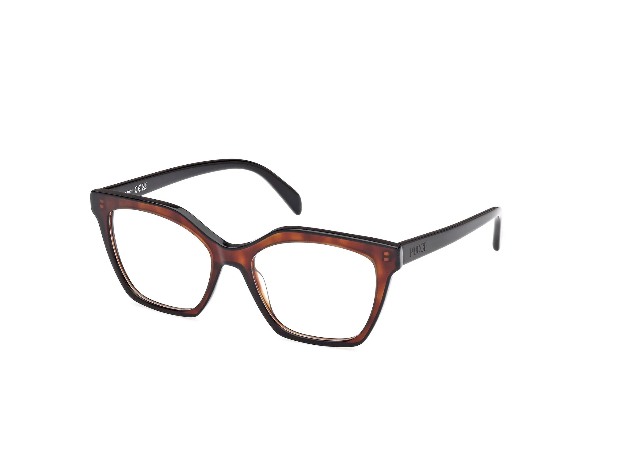 Emilio Pucci EP5239 56 Montature da vista Acetato Havana Geometrica Normale - immagine 1