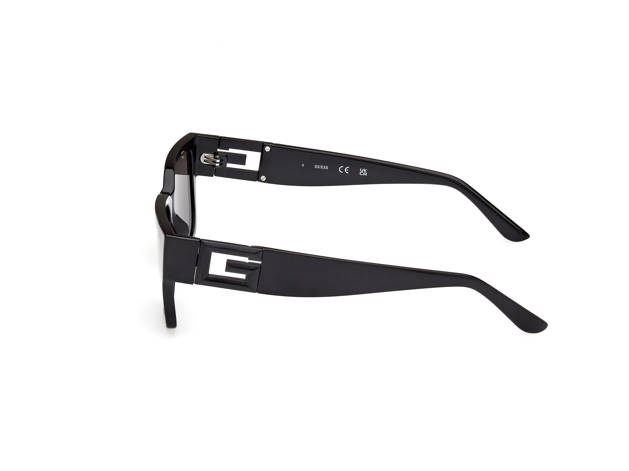Guess GU7916 01A Occhiali da sole Iniettato Nero Fumo Squadrata Normale - immagine 4