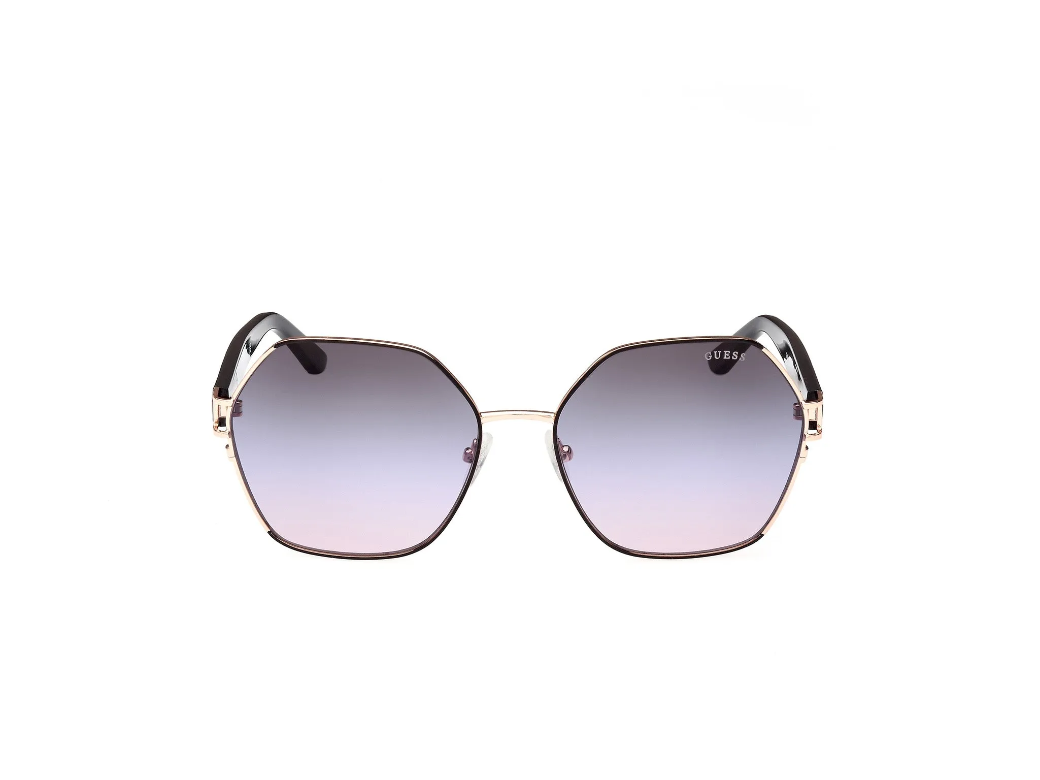 Guess GU7913 05Z Occhiali da sole Metallo Nero Viola Geometrica Normale Sfumato - immagine 3