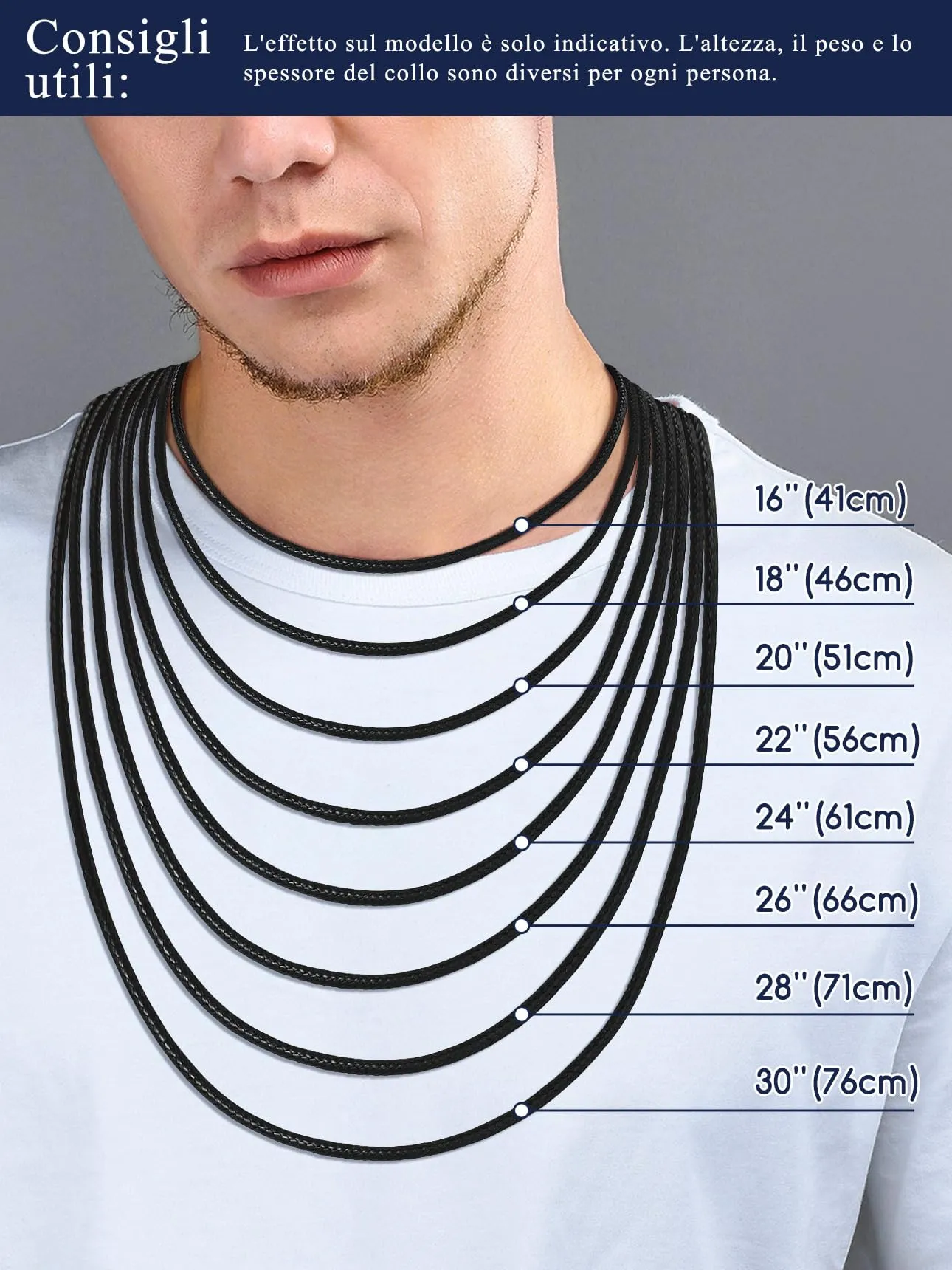 Suplight Collana Uomo Caucciù Sottile 3mm Lunga 66cm Chiusura Argento - immagine 7