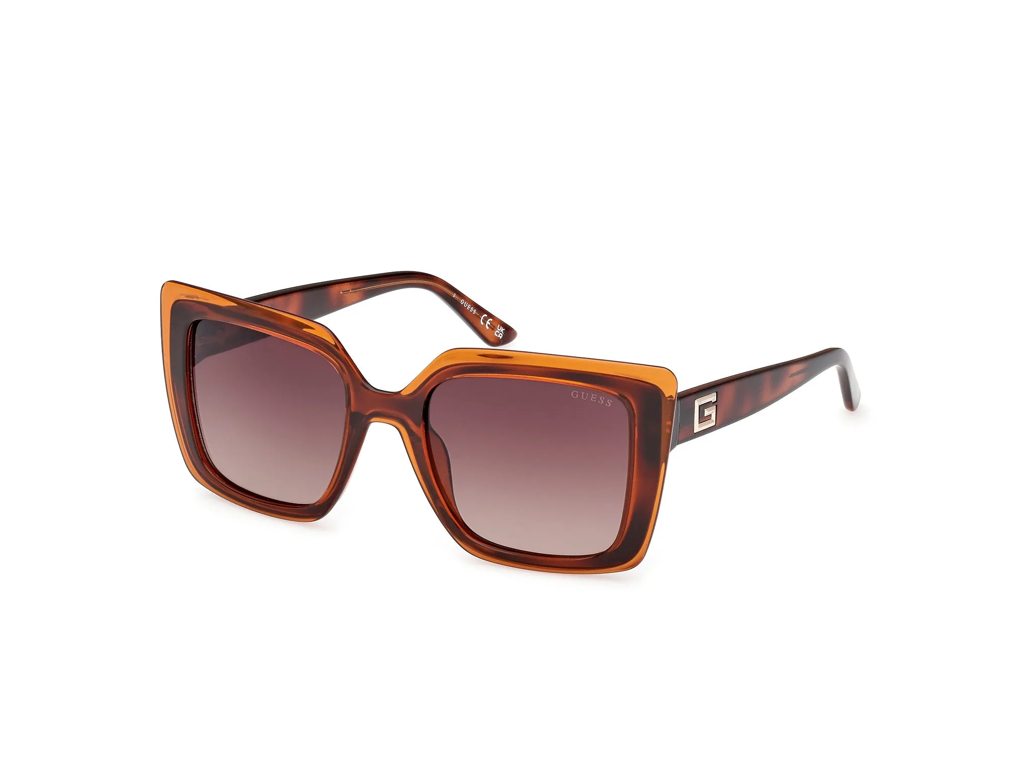 Guess GU7908 52F Occhiali da sole Iniettato Squadrata Normale Sfumato - immagine 1