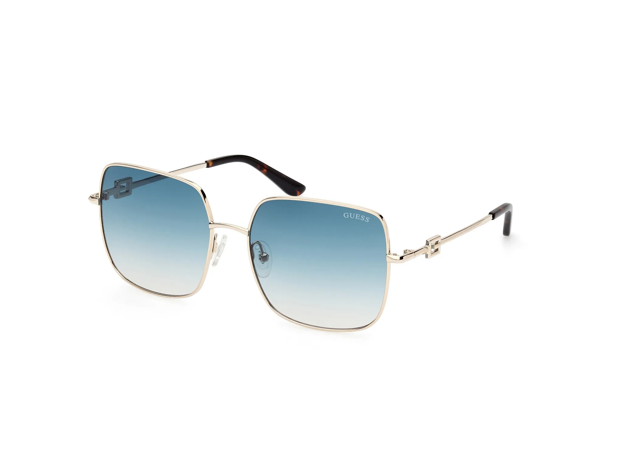 Guess GU7906-H 32P Occhiali da sole Metallo Oro Verde Squadrata Normale Sfumato - immagine 1