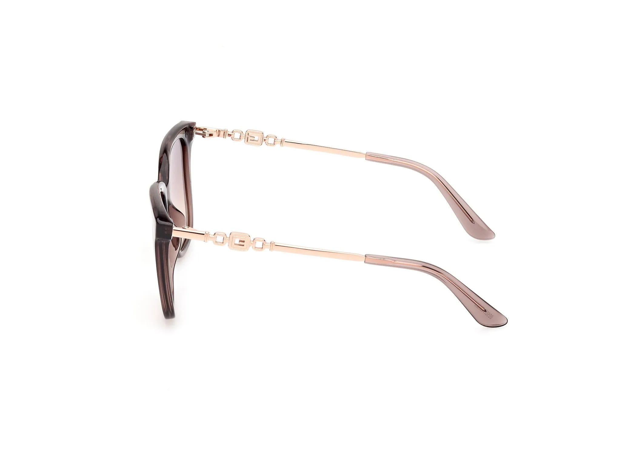 Guess GU7886 59Z Occhiali da sole Iniettato Beige Viola Squadrata Normale Sfumato - immagine 2