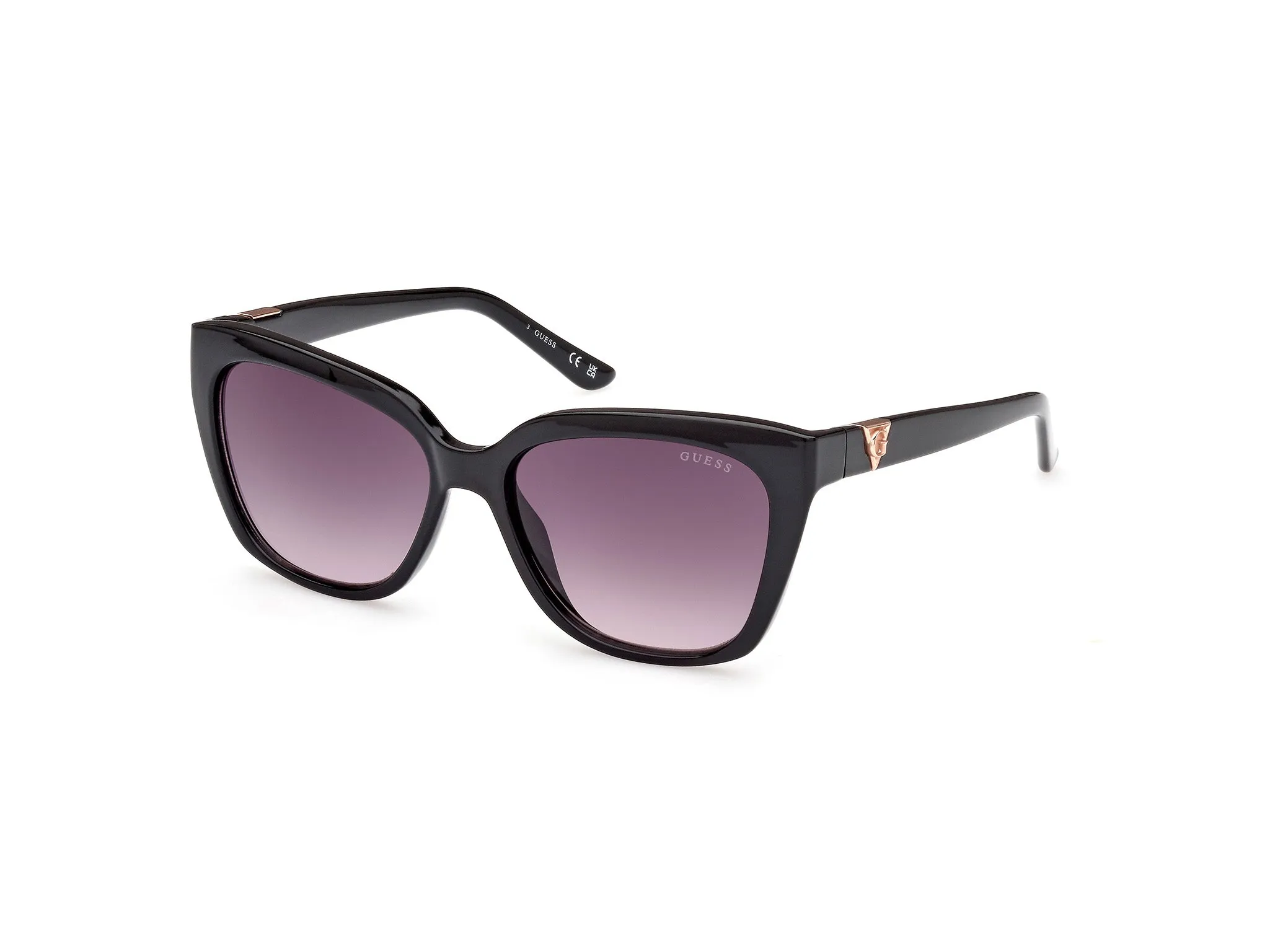 Guess GU7878 01B Occhiali da sole Iniettato Nero Fumo Squadrata Normale - immagine 1