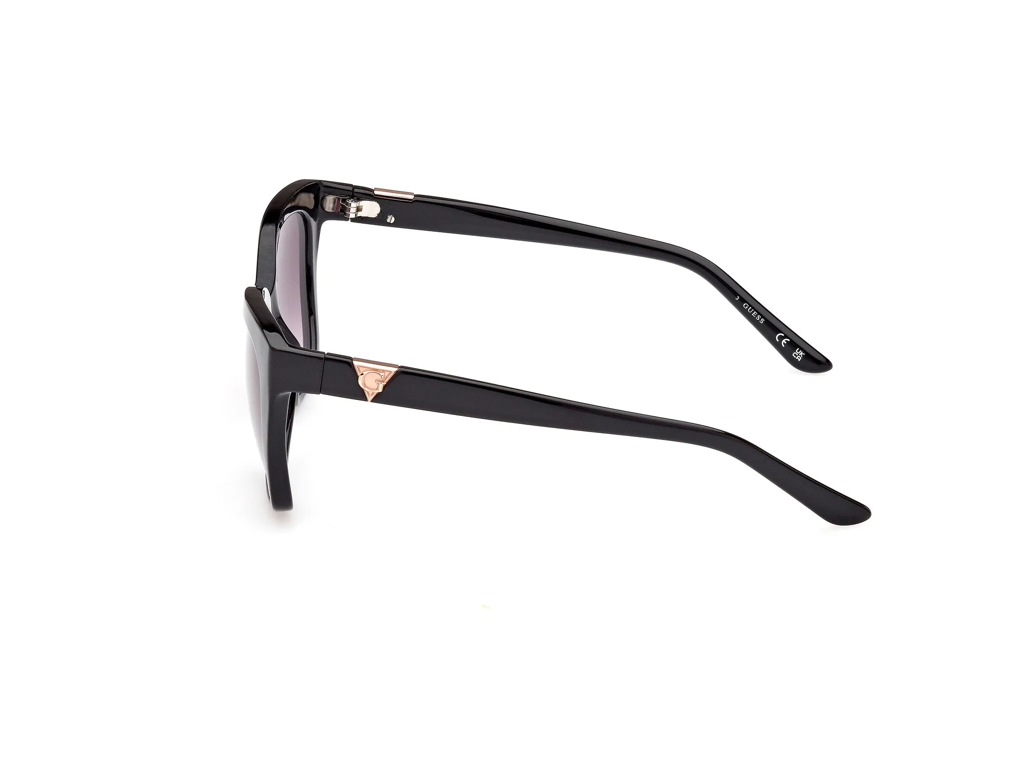 Guess GU7878 01B Occhiali da sole Iniettato Nero Fumo Squadrata Normale Sfumato - immagine 2