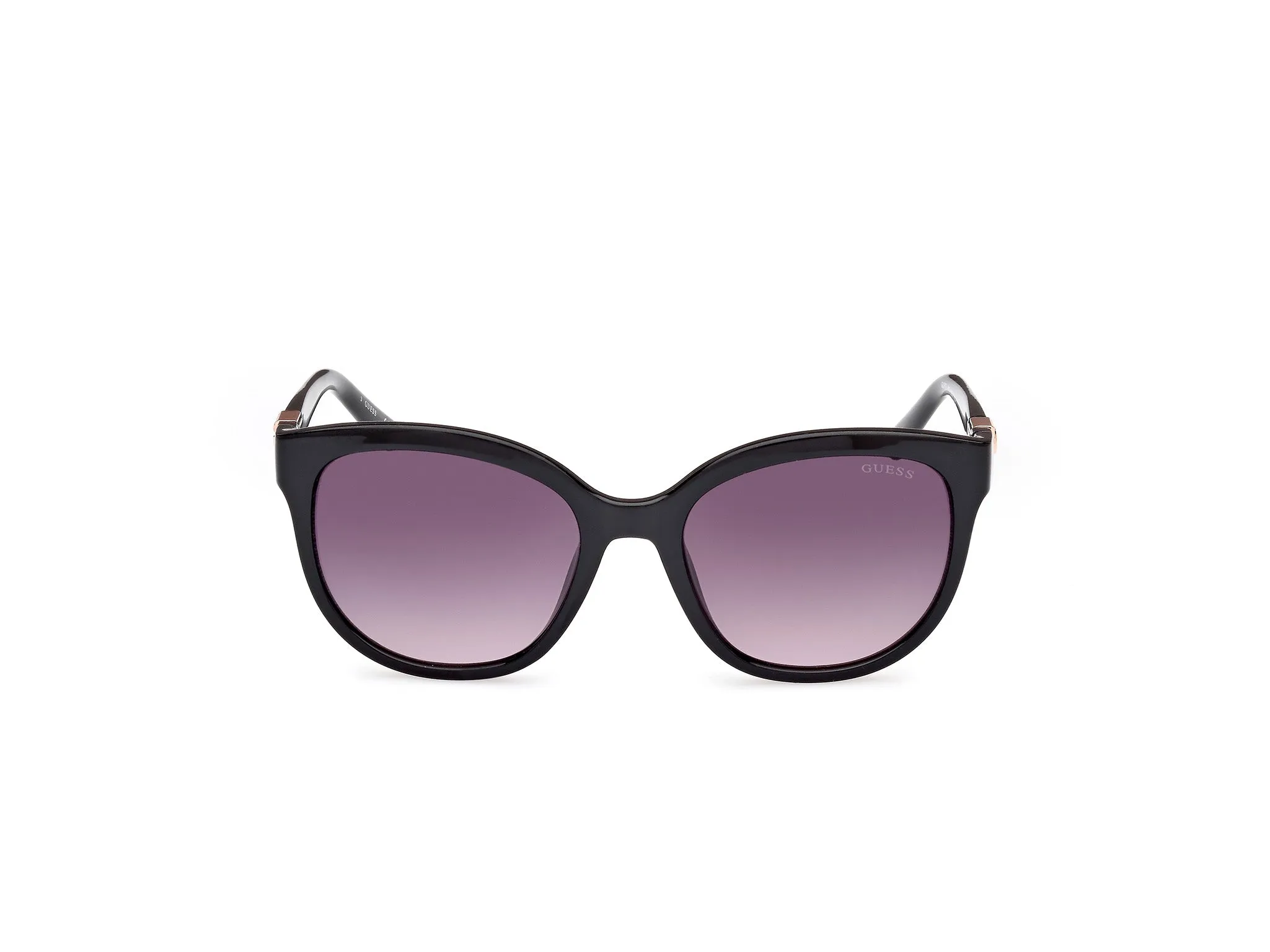 Guess GU7877 01B Occhiali da sole Iniettato Nero Fumo Rotonda Normale Sfumato - immagine 3