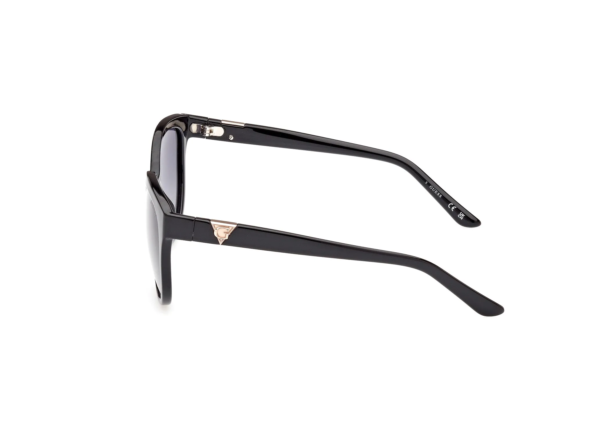 Guess GU7877 01D Occhiali da sole Iniettato Nero Fumo Rotonda Polarizzata - immagine 2