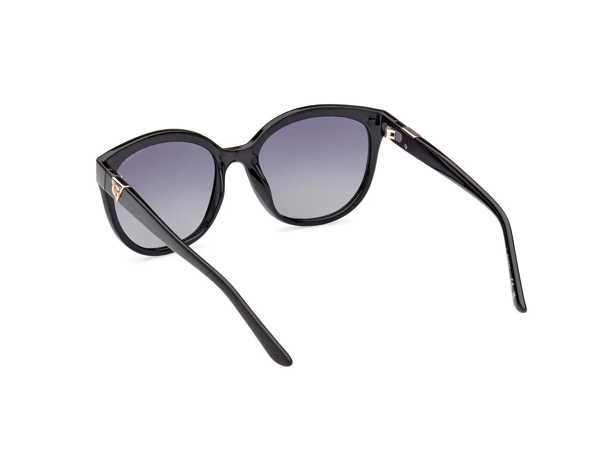 Guess GU7877 01D Occhiali da sole Iniettato Nero Fumo Rotonda Polarizzata - immagine 4