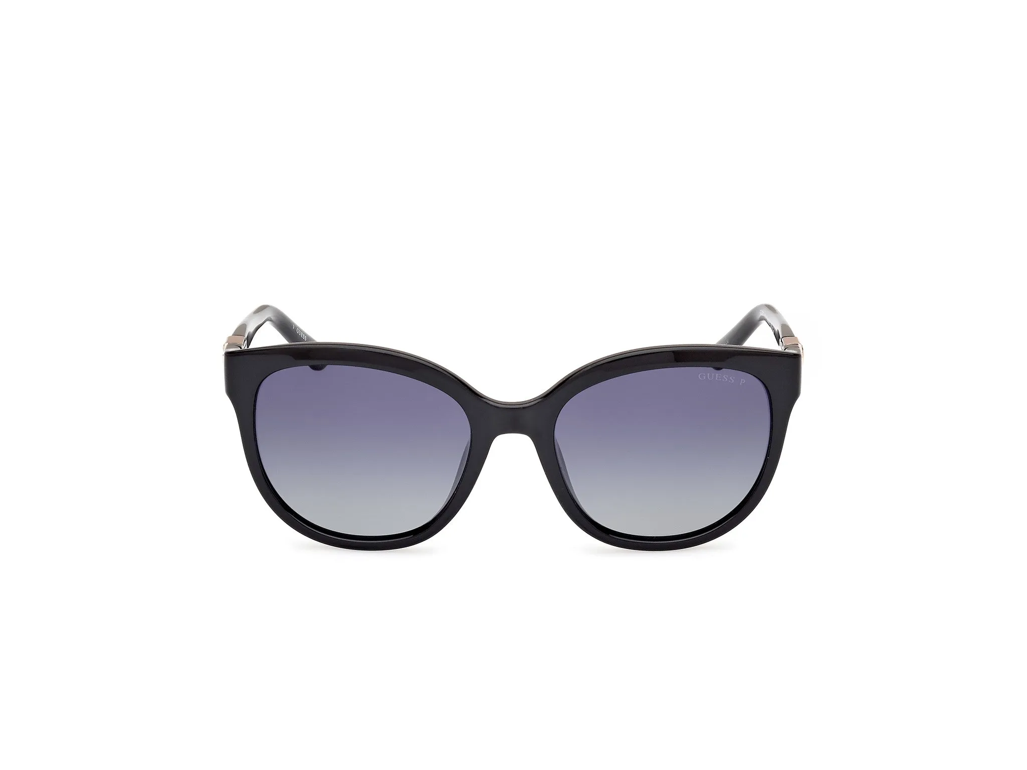 Guess GU7877 01D Occhiali da sole Iniettato Nero Fumo Rotonda Polarizzata Sfumato - immagine 3