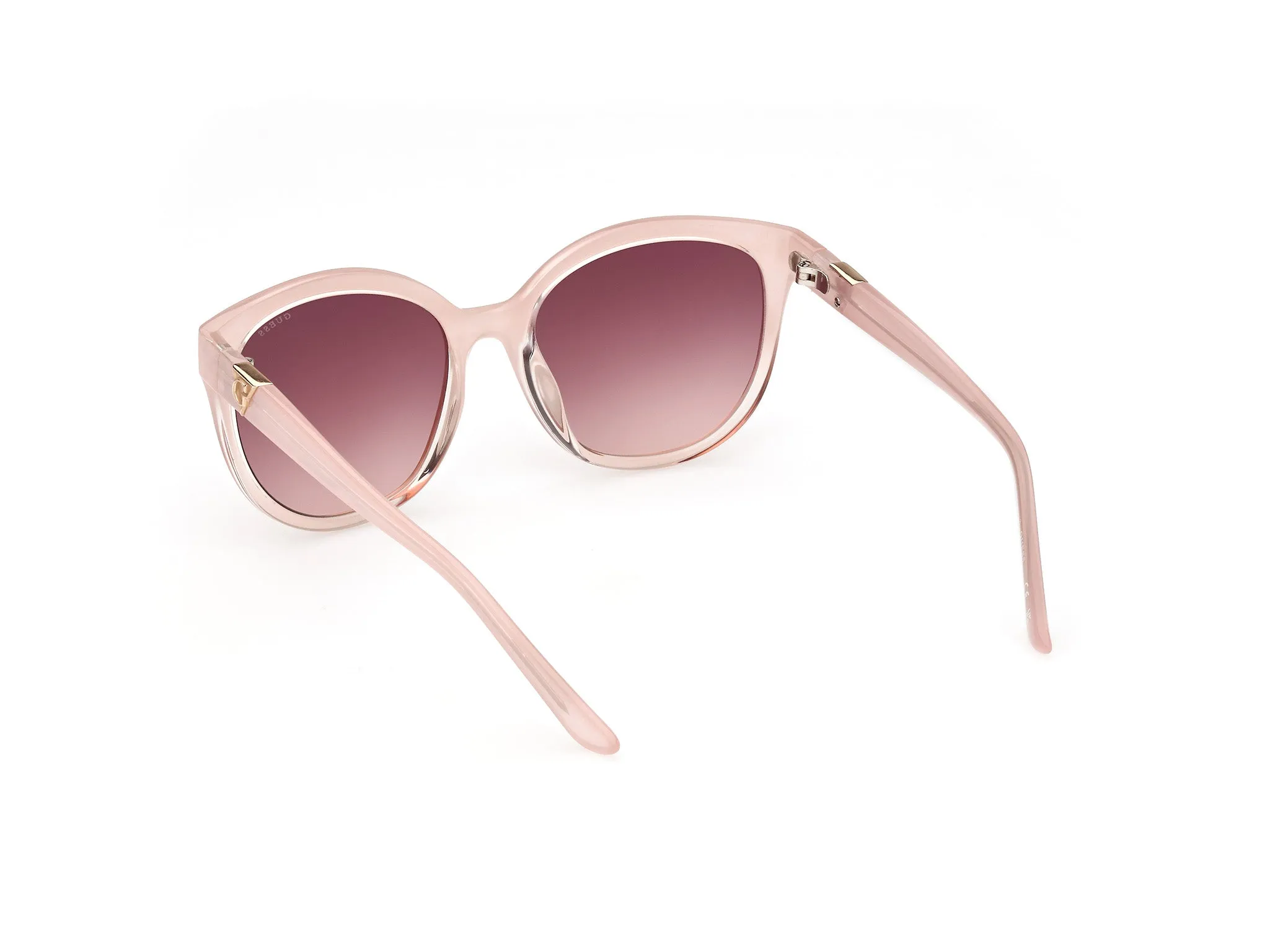 Guess GU7877 74T Occhiali da sole Iniettato Rosa Bordeaux Rotonda Normale Sfumato - immagine 4