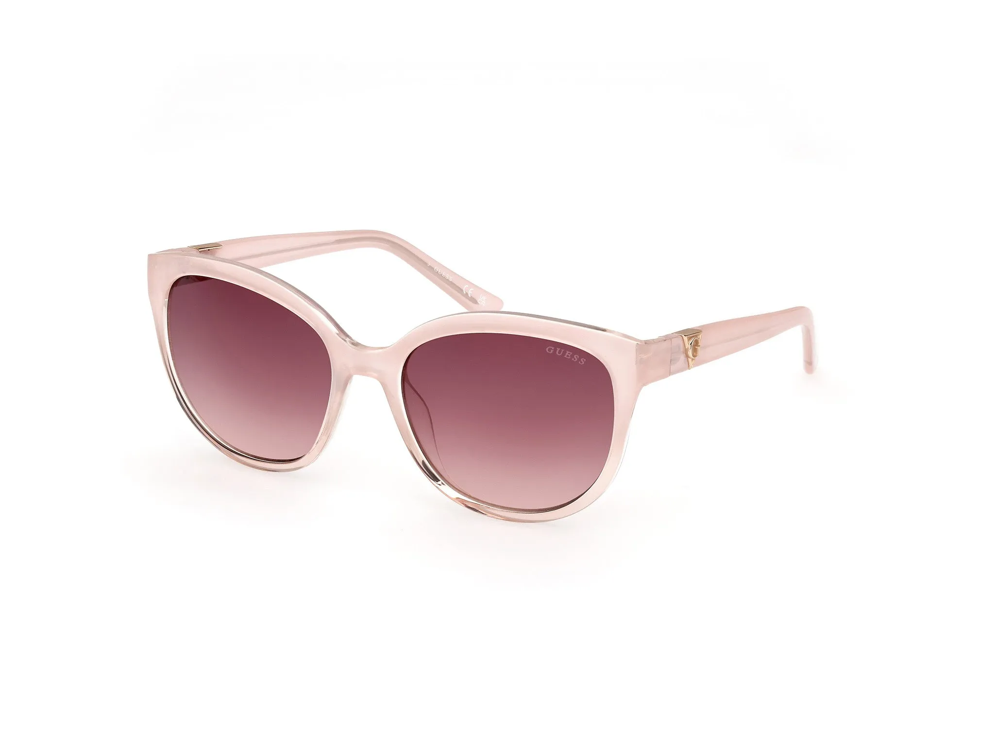 Guess GU7877 74T Occhiali da sole Iniettato Rosa Bordeaux Rotonda Normale Sfumato - immagine 1