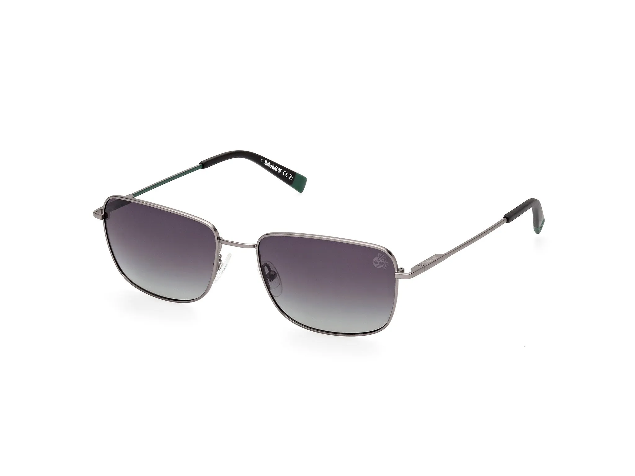 Timberland TB9338 09D Occhiali da sole Metallo Squadrata Polarizzata Sfumato - immagine 1
